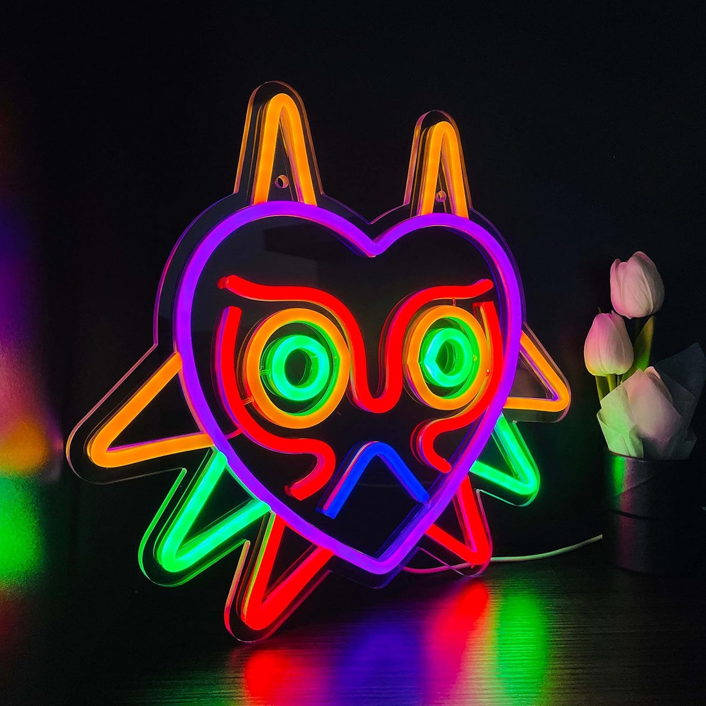 Majora's Mask Neon Sign - LED Wall Light for Gaming & Aesthetic Room Decor - Deen neon