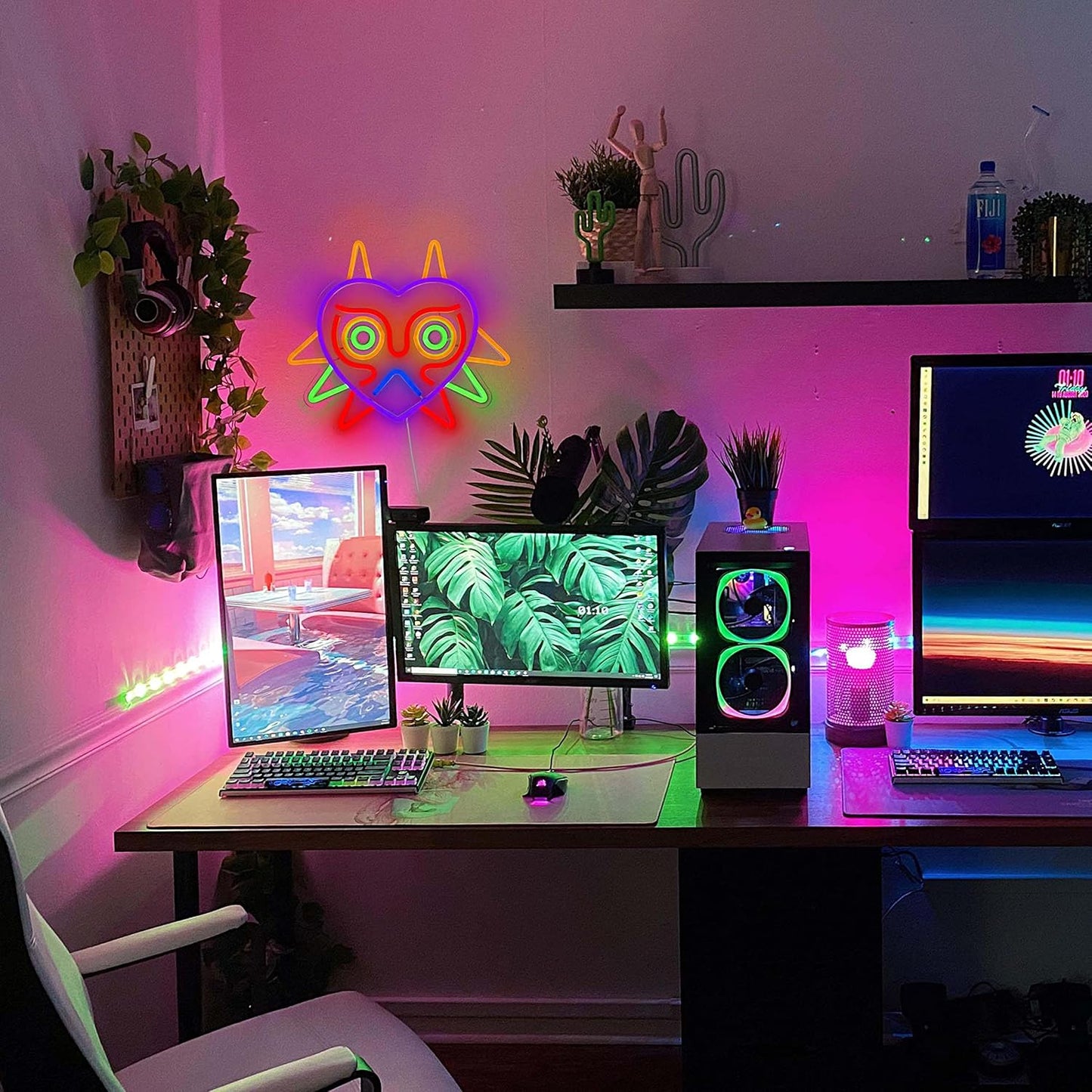 Majora's Mask Neon Sign - LED Wall Light for Gaming & Aesthetic Room Decor - Deen neon