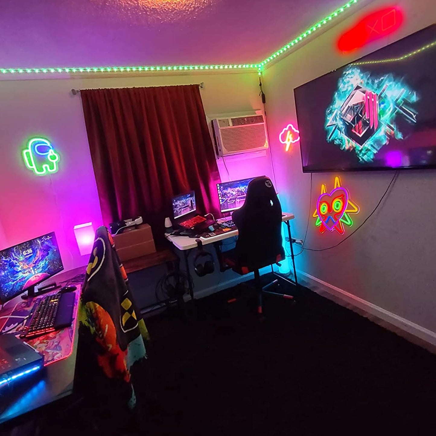 Majora's Mask Neon Sign - LED Wall Light for Gaming & Aesthetic Room Decor - Deen neon