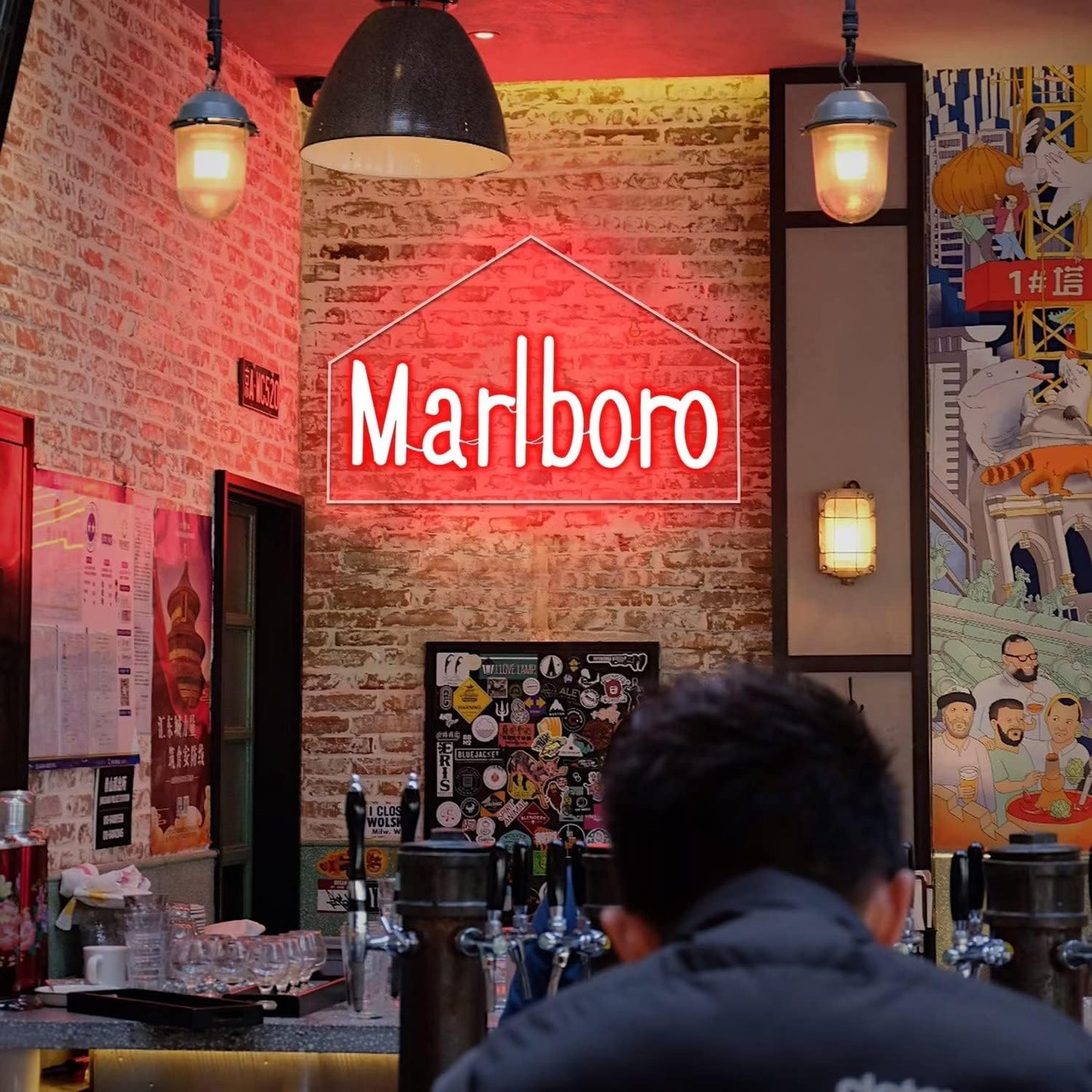 Marlbolo Glowing Neon Sign – Custom Neon Wall Art for Home or Business Decor - Deen neon