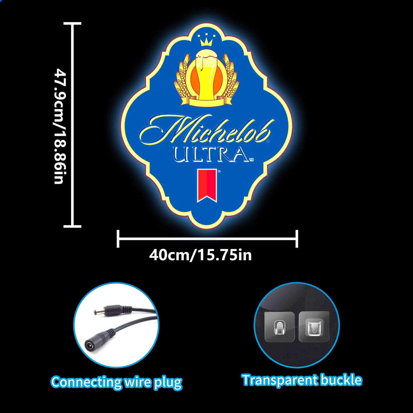 Michelob Ultra LED neon sign for bar, man cave, or home beer wall decor