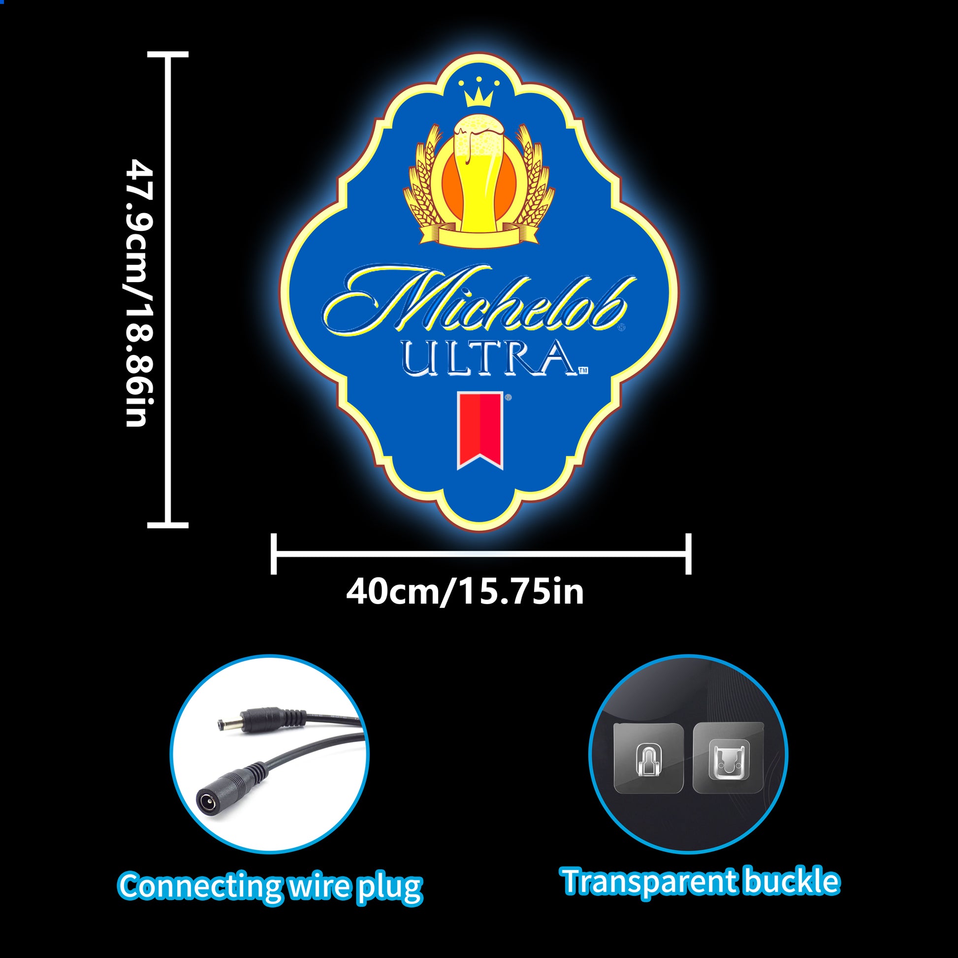 Michelob Ultra LED neon sign for bar, man cave, or home beer wall decor