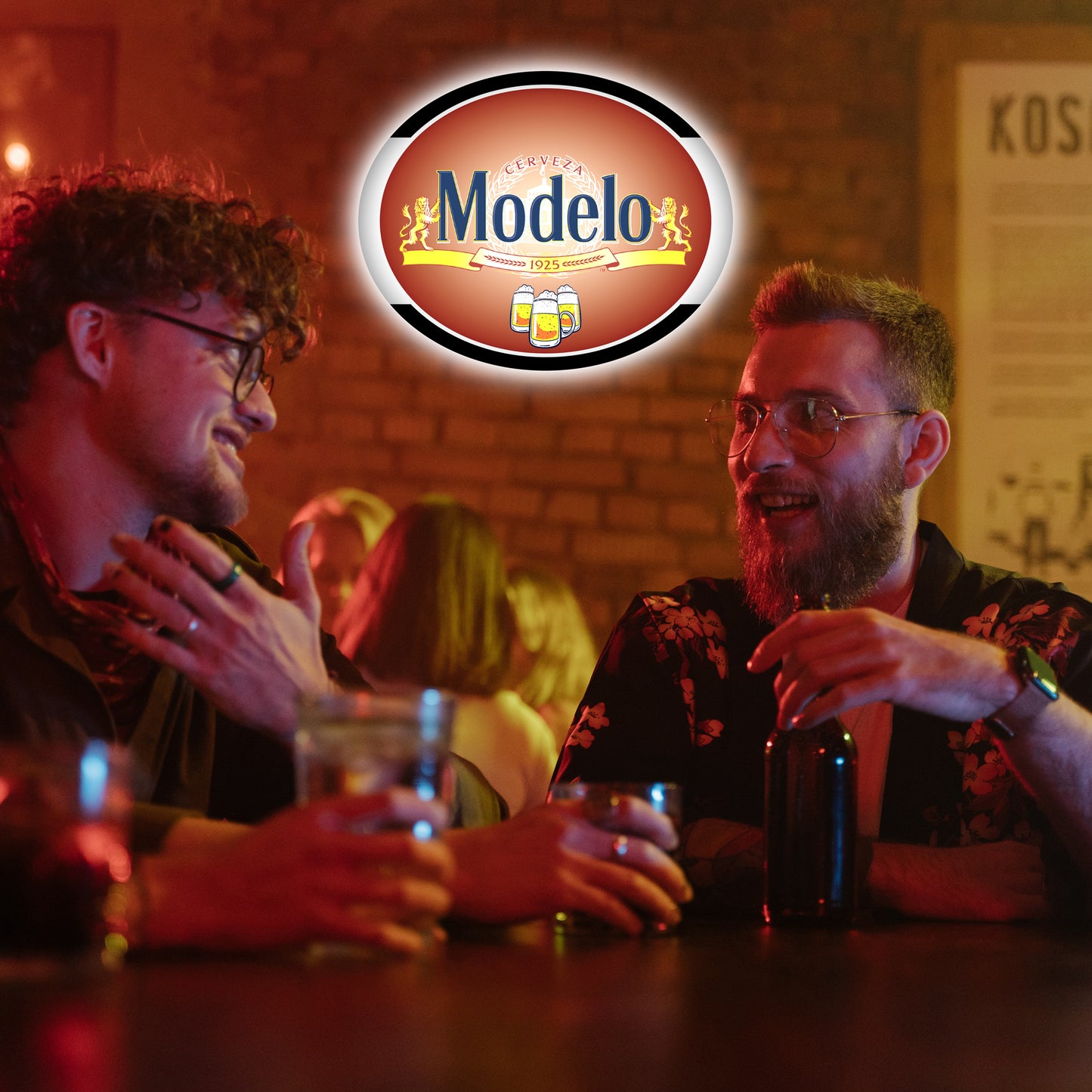 Modelo Neon Sign - Illuminated Beer Logo for Bars and Home Decor