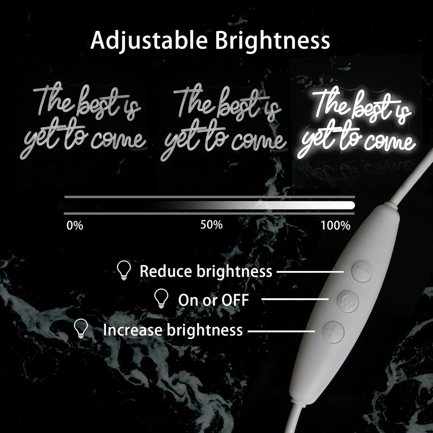 Positive quote LED neon sign for home or office wall