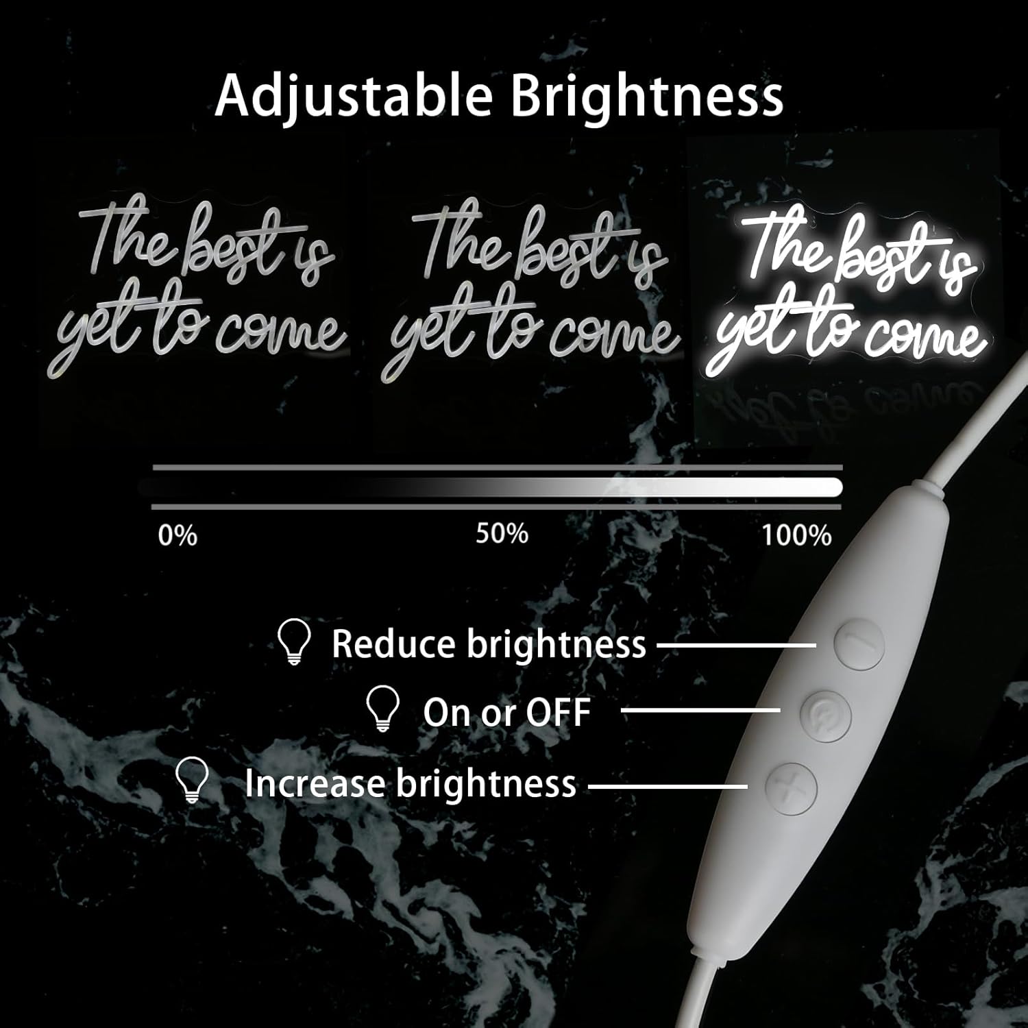 Positive quote LED neon sign for home or office wall