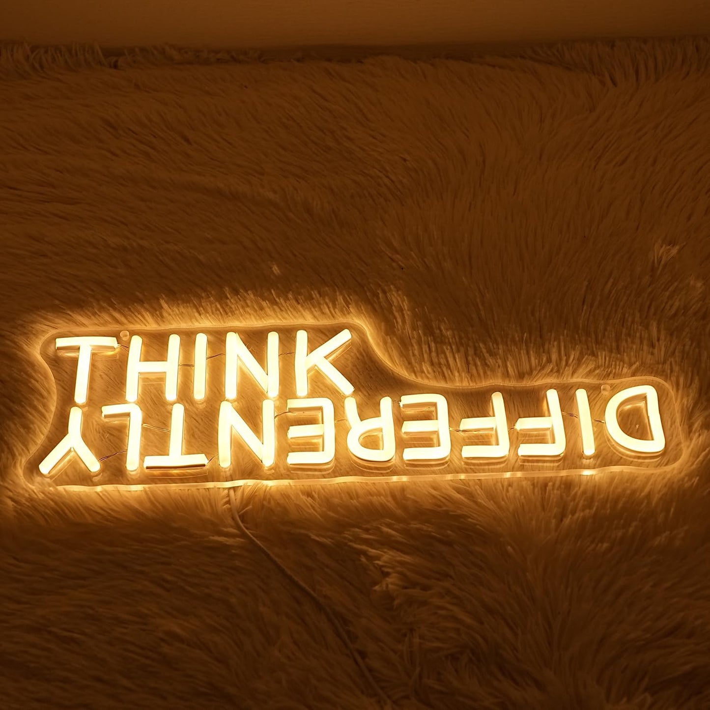 Inspirational quote neon light for office or creative space