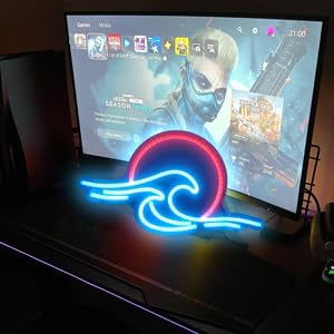 Ocean Wave & Sunrise Neon Sign - LED Wall Light for Surf Lovers, Beach Decor & Aesthetic Rooms - Deen neon