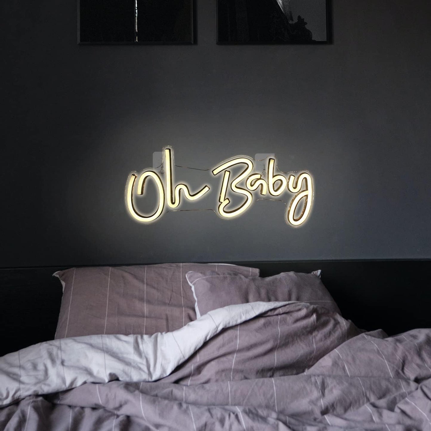 Oh Baby Neon Sign - LED Wall Light for Baby Shower, Nursery & Party Decor - Deen neon