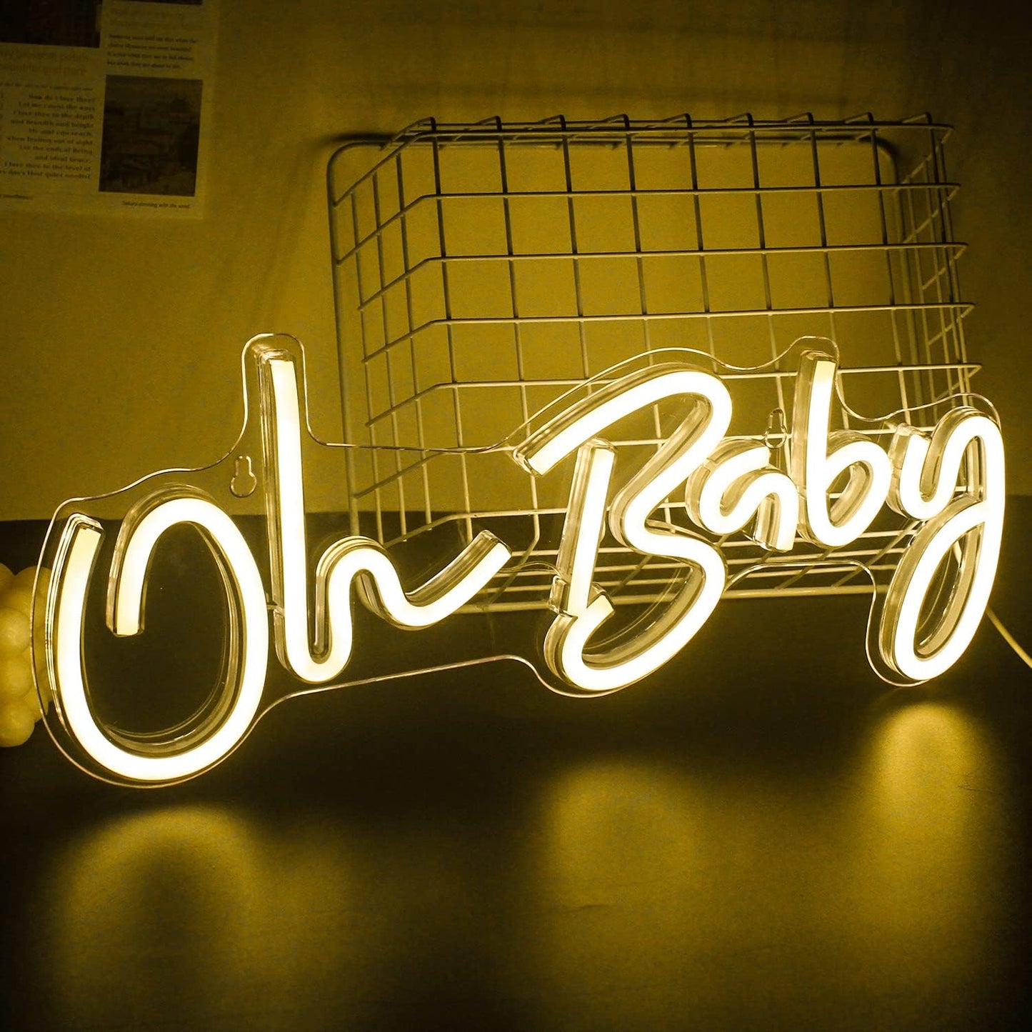 Oh Baby Neon Sign - LED Wall Light for Baby Shower, Nursery & Party Decor - Deen neon