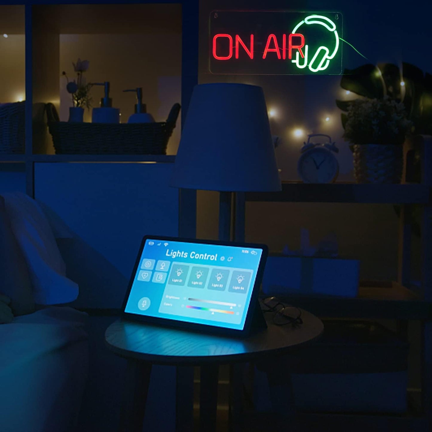 ON AIR Headphones Red Neon Sign – Studio & Podcast Room Décor - Deen neon