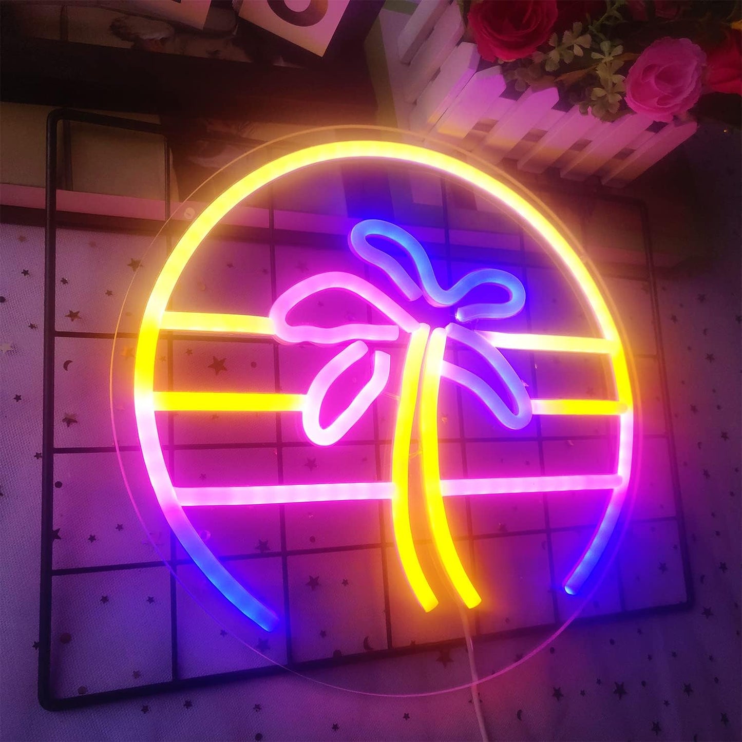 Palm Tree Neon Sign - Tropical LED Wall Light for Beach Vibes, Bars & Home Decor - Deen neon