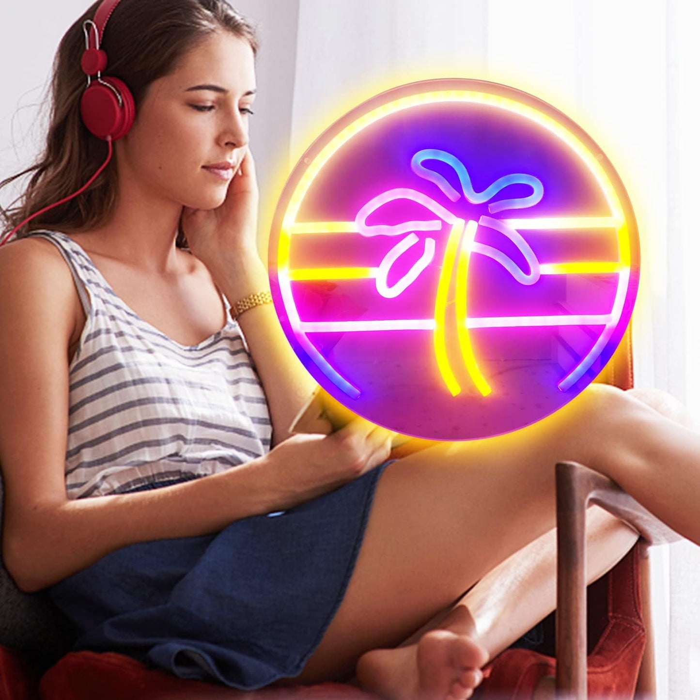 Palm Tree Neon Sign - Tropical LED Wall Light for Beach Vibes, Bars & Home Decor - Deen neon