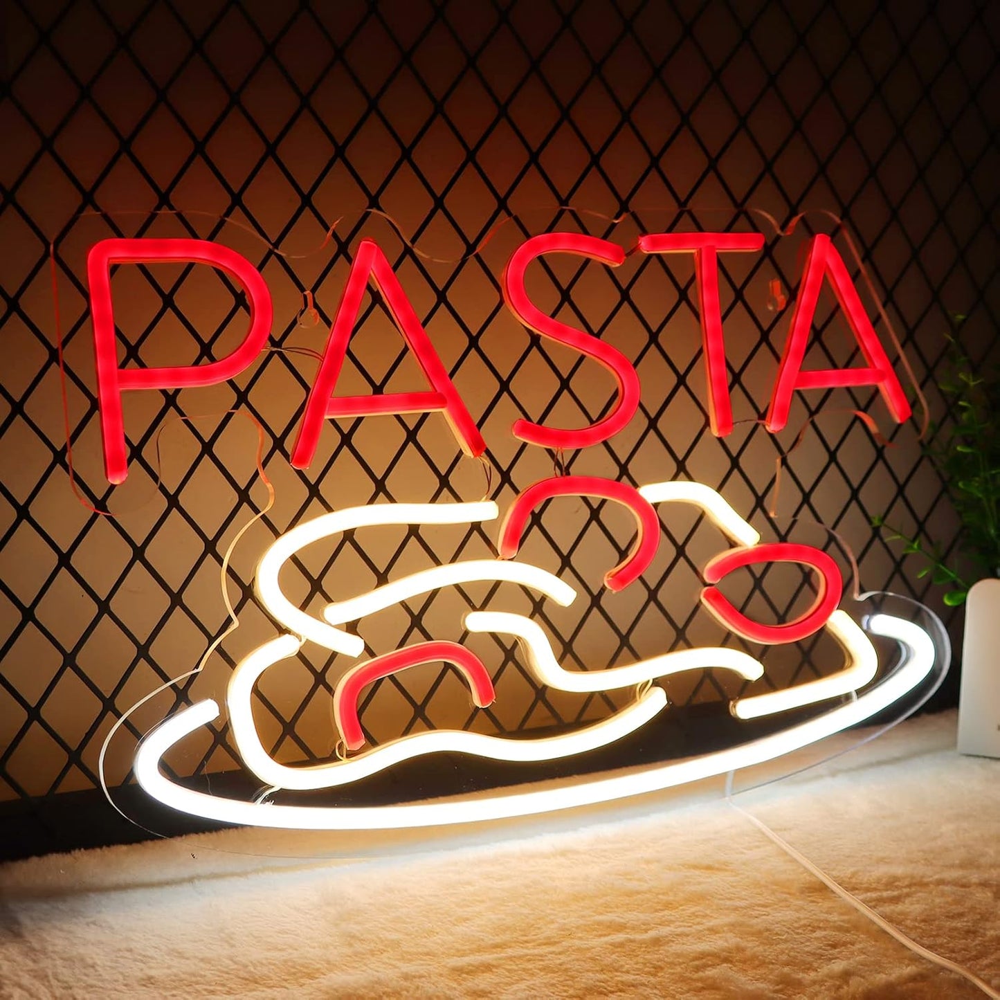 PASTA Neon Sign - LED Wall Light for Italian Restaurant & Kitchen Decor
