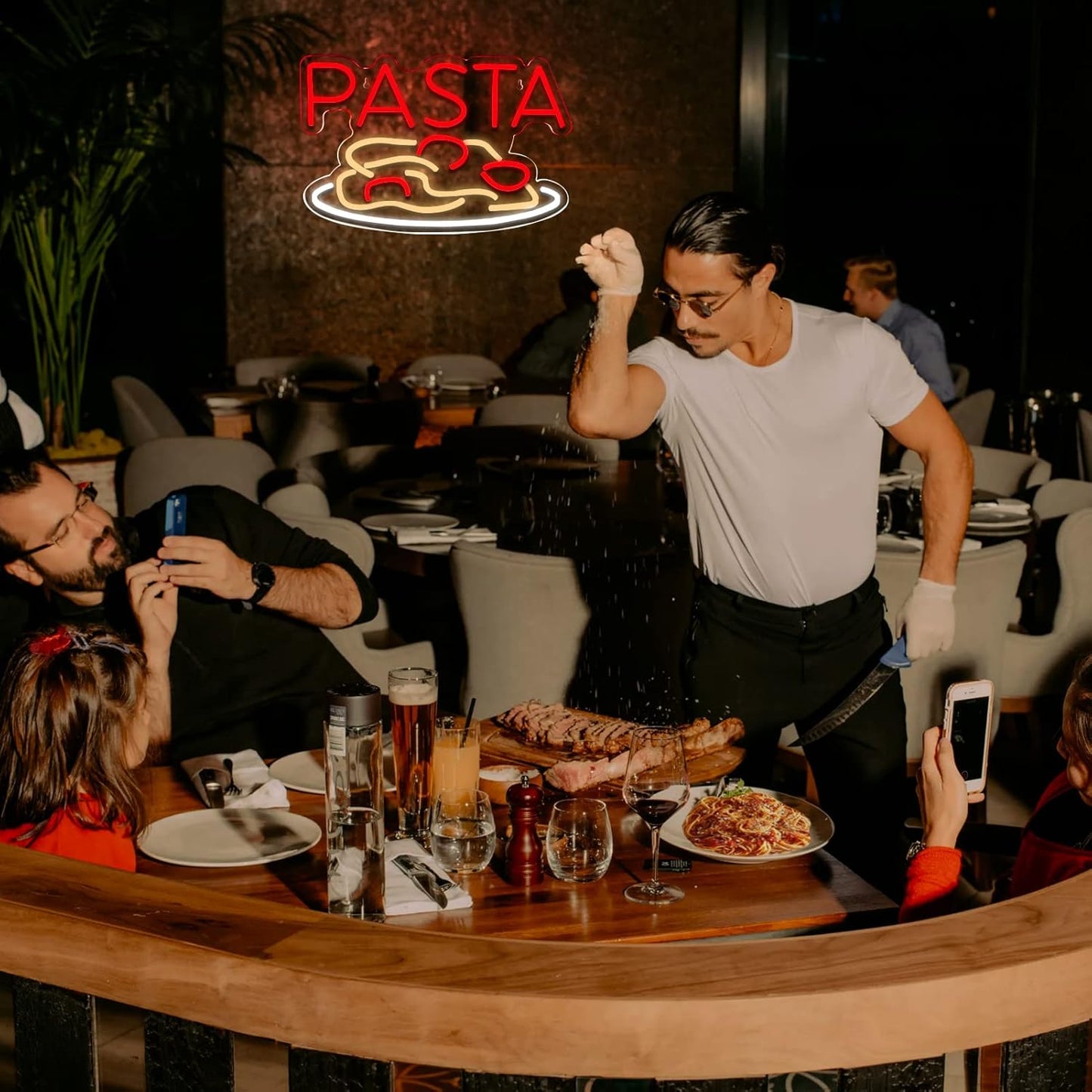 PASTA Neon Sign - LED Wall Light for Italian Restaurant & Kitchen Decor