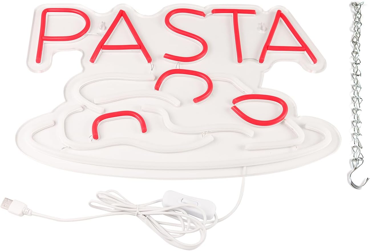 PASTA Neon Sign - LED Wall Light for Italian Restaurant & Kitchen Decor