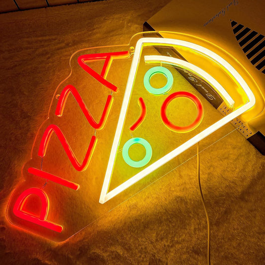 Pizza Neon Sign – LED Wall Light for Kitchen, Restaurant, Bar & Game Room Decor - Deen neon