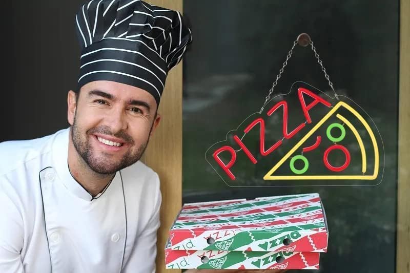 Pizza Neon Sign โ LED Wall Light for Kitchen, Restaurant, Bar & Game Room Decor - Deen neon