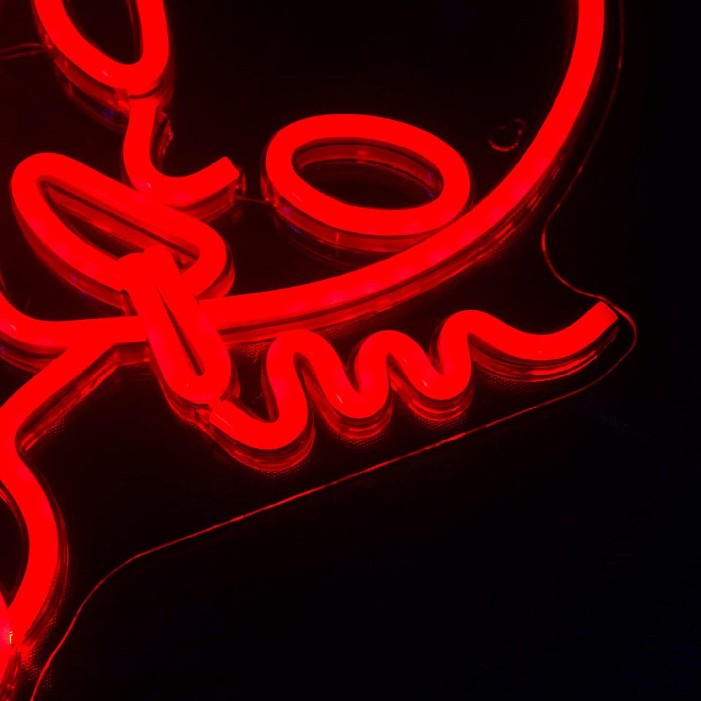 Red Alien Neon Sign - Middle Finger Smoking LED Wall Light for Bar & Man Cave - Deen neon