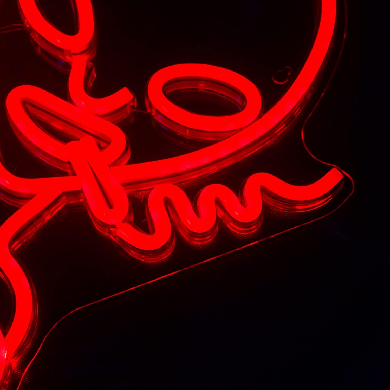 Red Alien Neon Sign - Middle Finger Smoking LED Wall Light for Bar & Man Cave - Deen neon