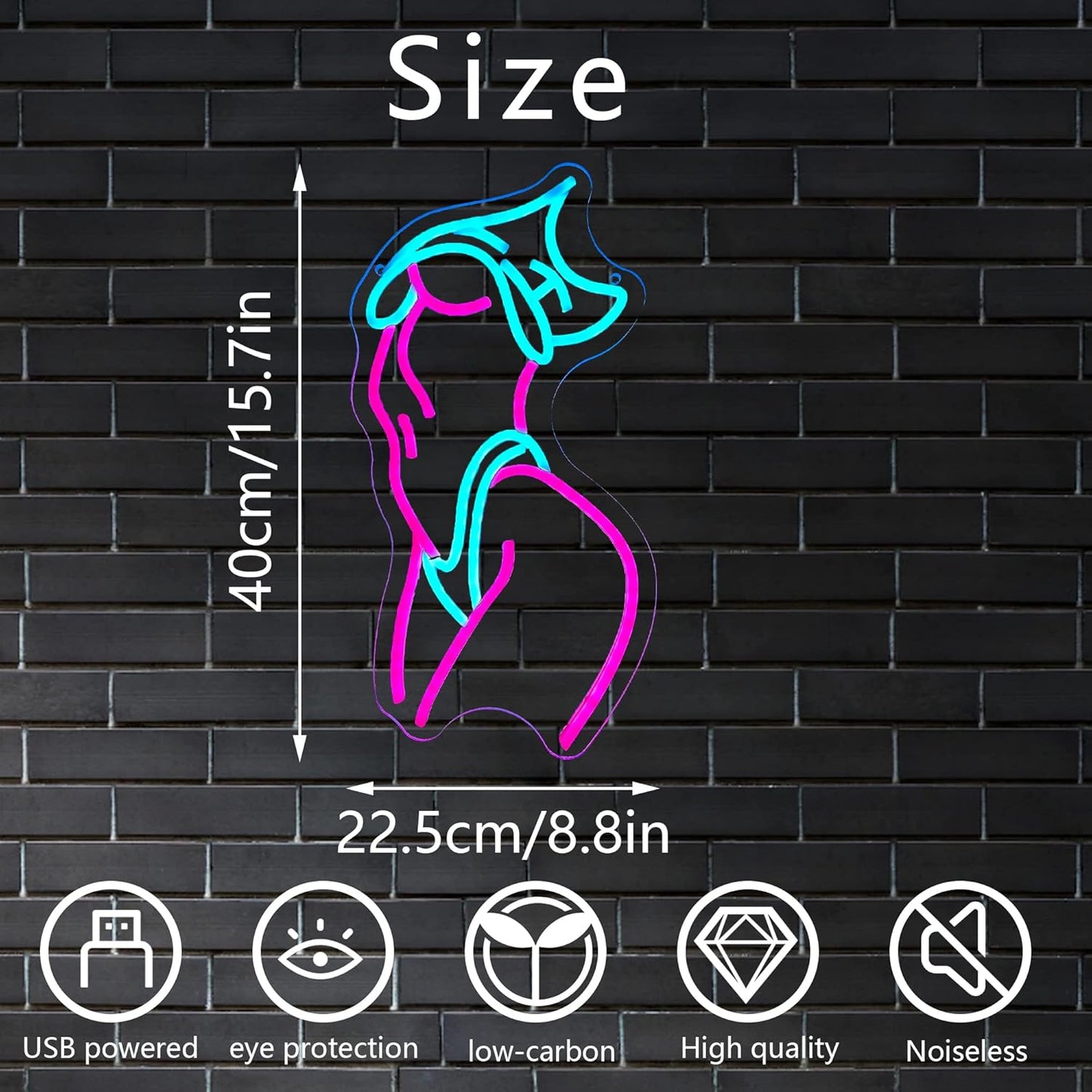 Sexy Woman Body Neon Sign โ LED Wall Art for Bedroom, Bar & Aesthetic Decor - Deen neon
