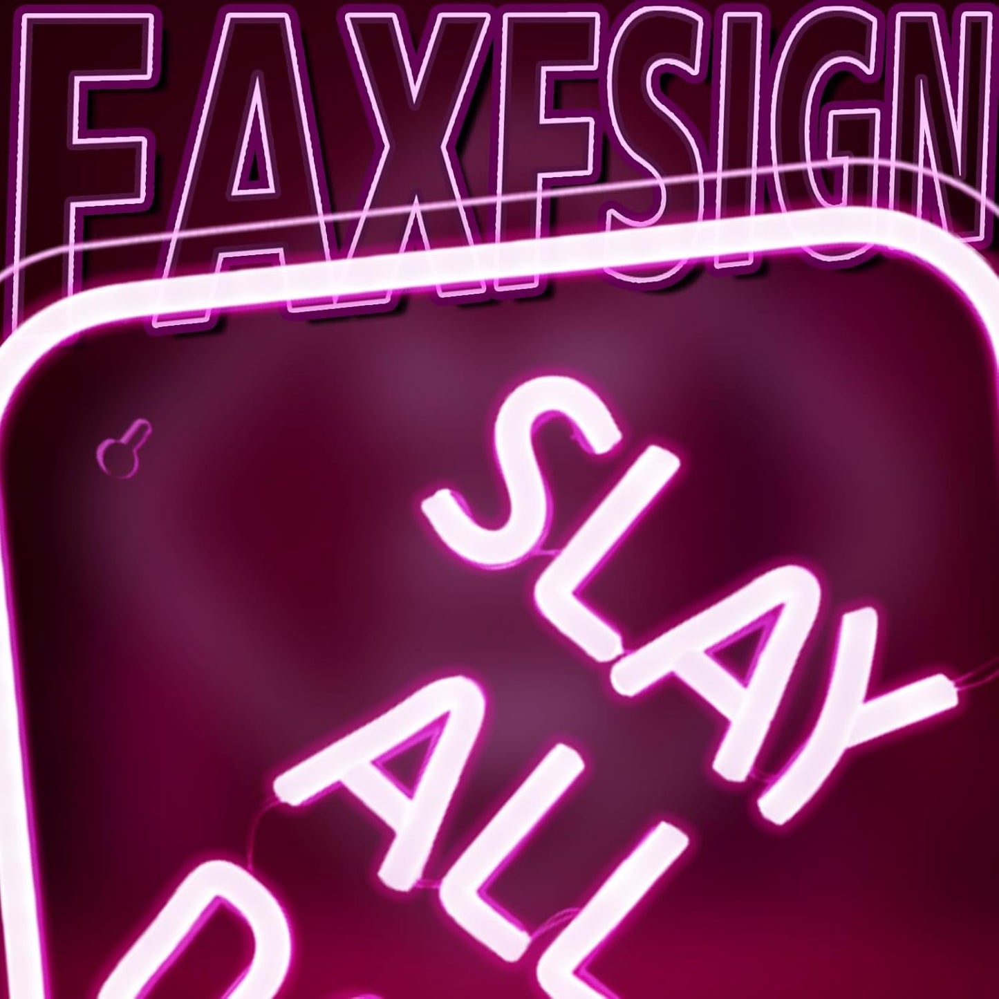 Slay All Day neon sign in pink LED light for beauty salon or bedroom wall decor