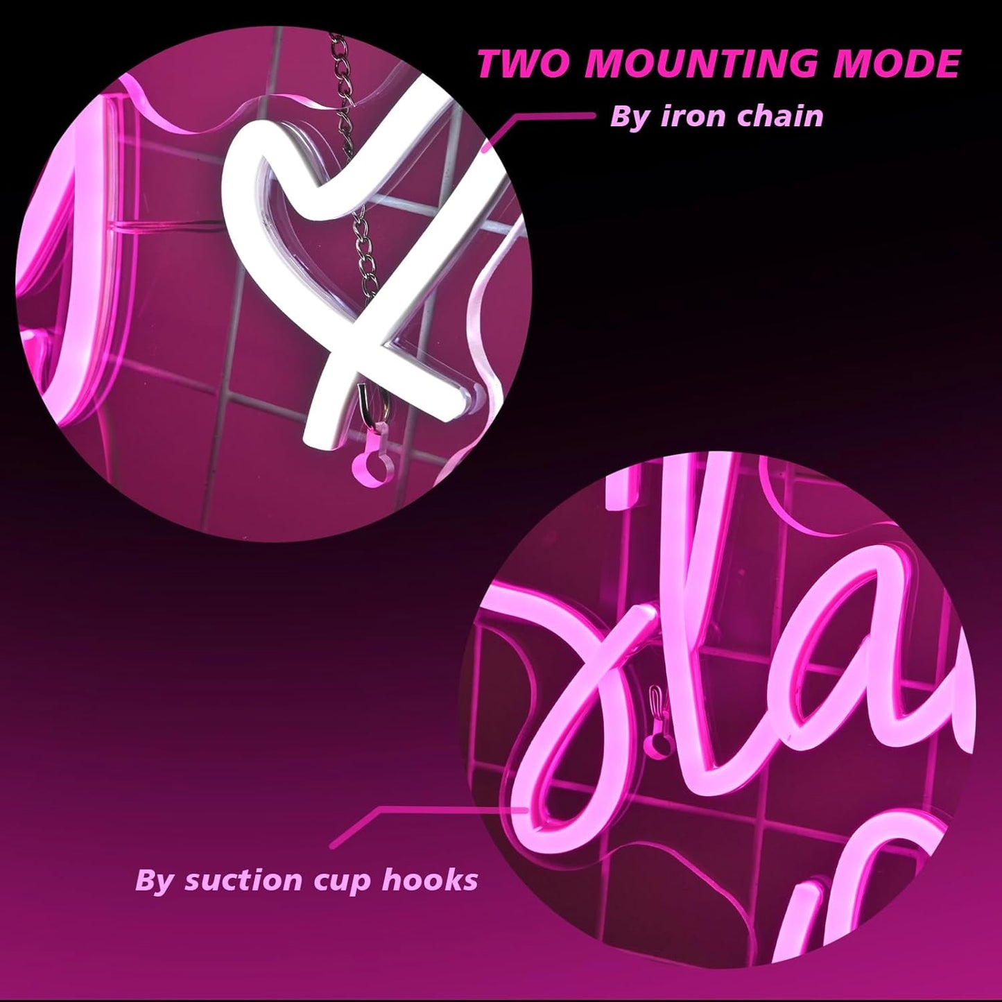 SLAY QUEEN Neon Sign - LED Wall Light for Glam Room & Bedroom Decor