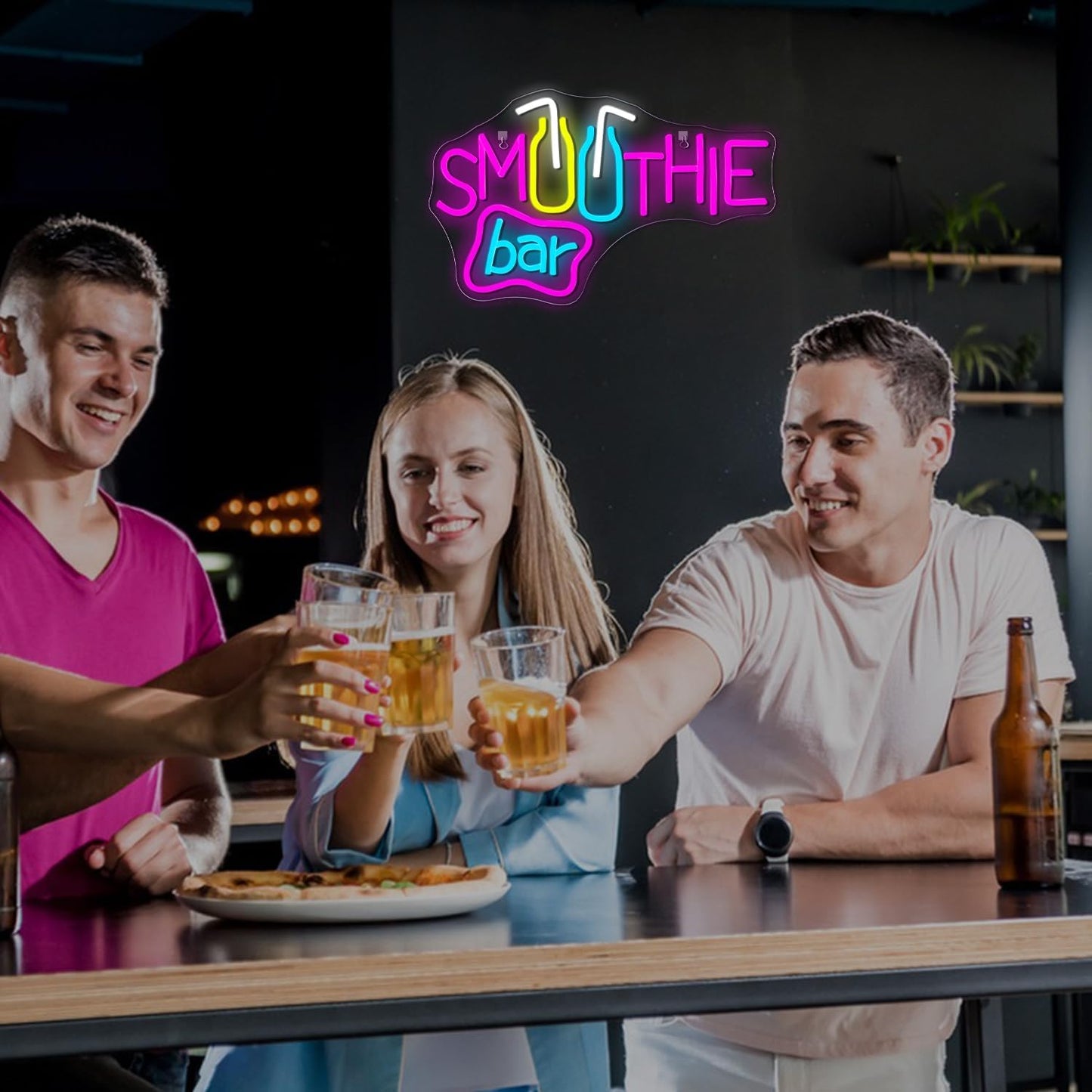 Smoothie Bar Neon Sign – Colorful LED Light for Juice & Beverage Shops