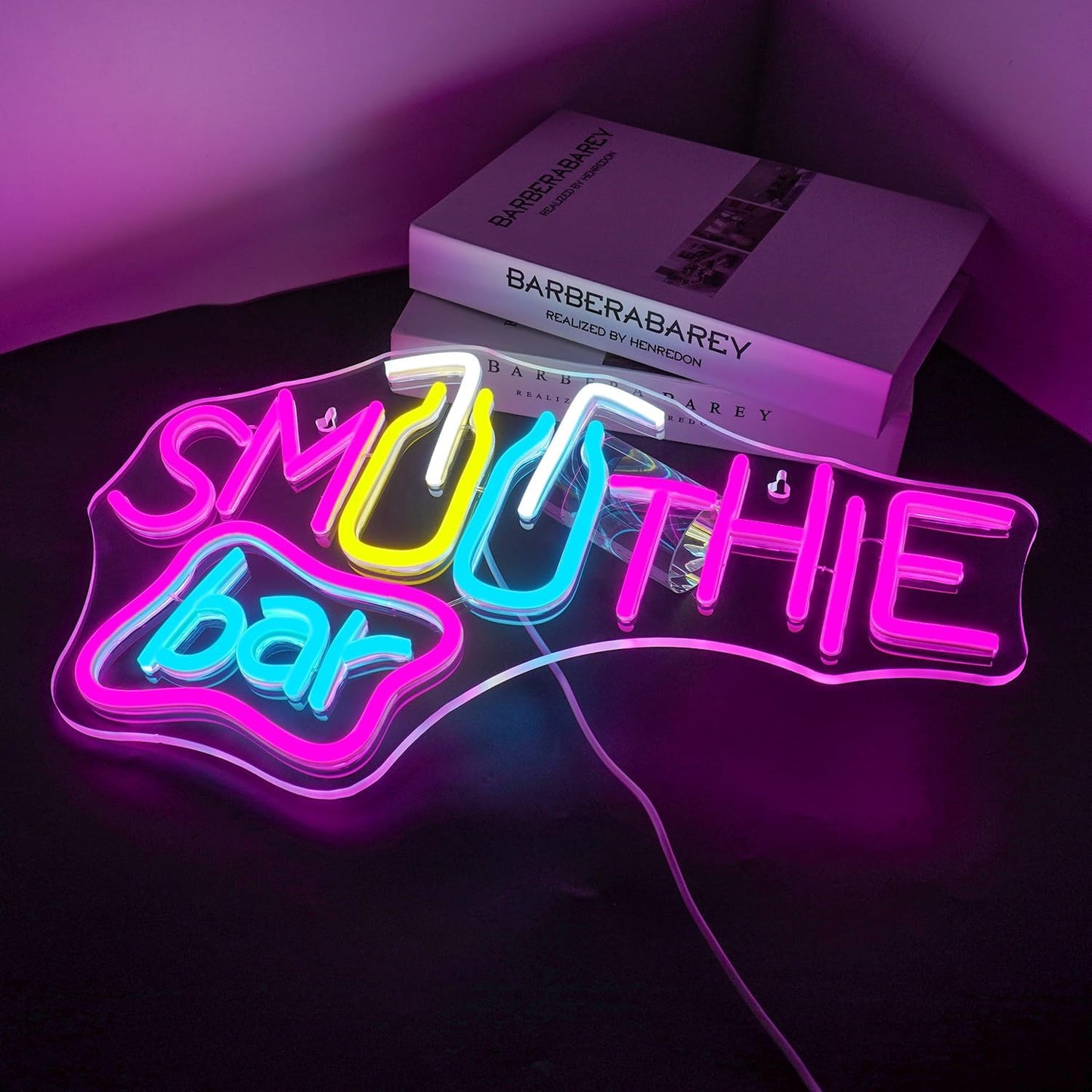 Smoothie Bar Neon Sign – Colorful LED Light for Juice & Beverage Shops