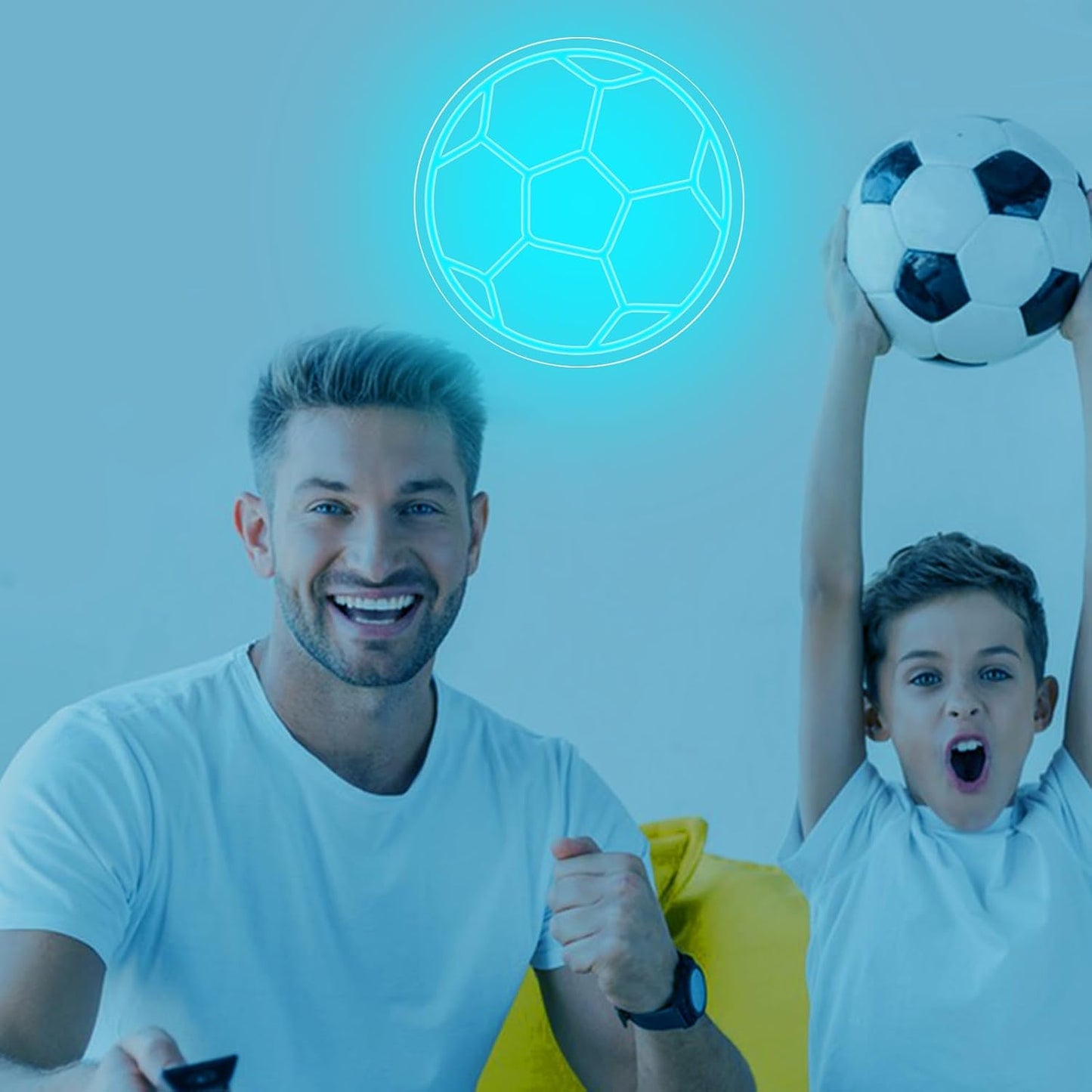 Soccer Ball Neon Sign – LED Sports Wall Light for Kids, Gamers & Fans
