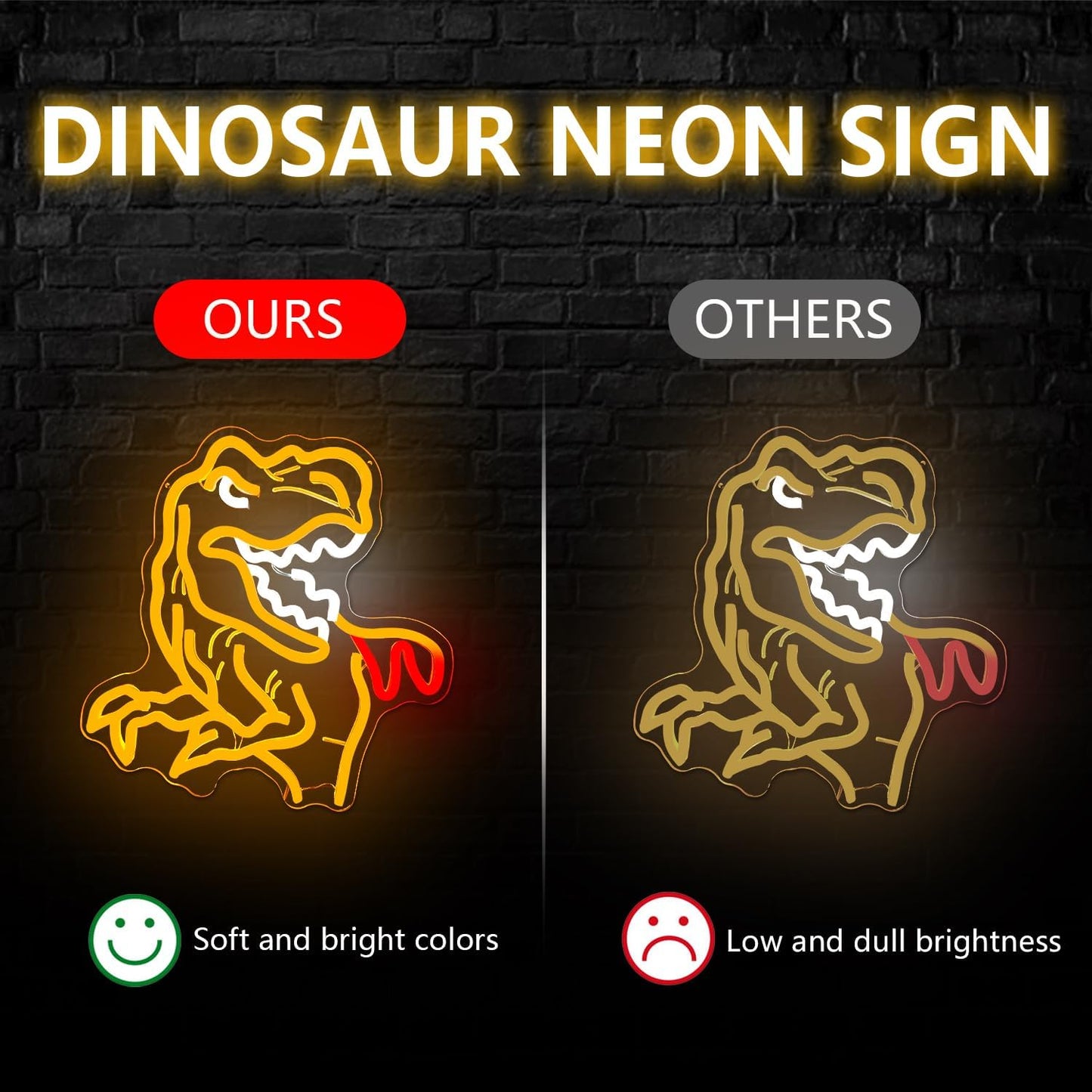 T-Rex dinosaur neon sign for kid’s room