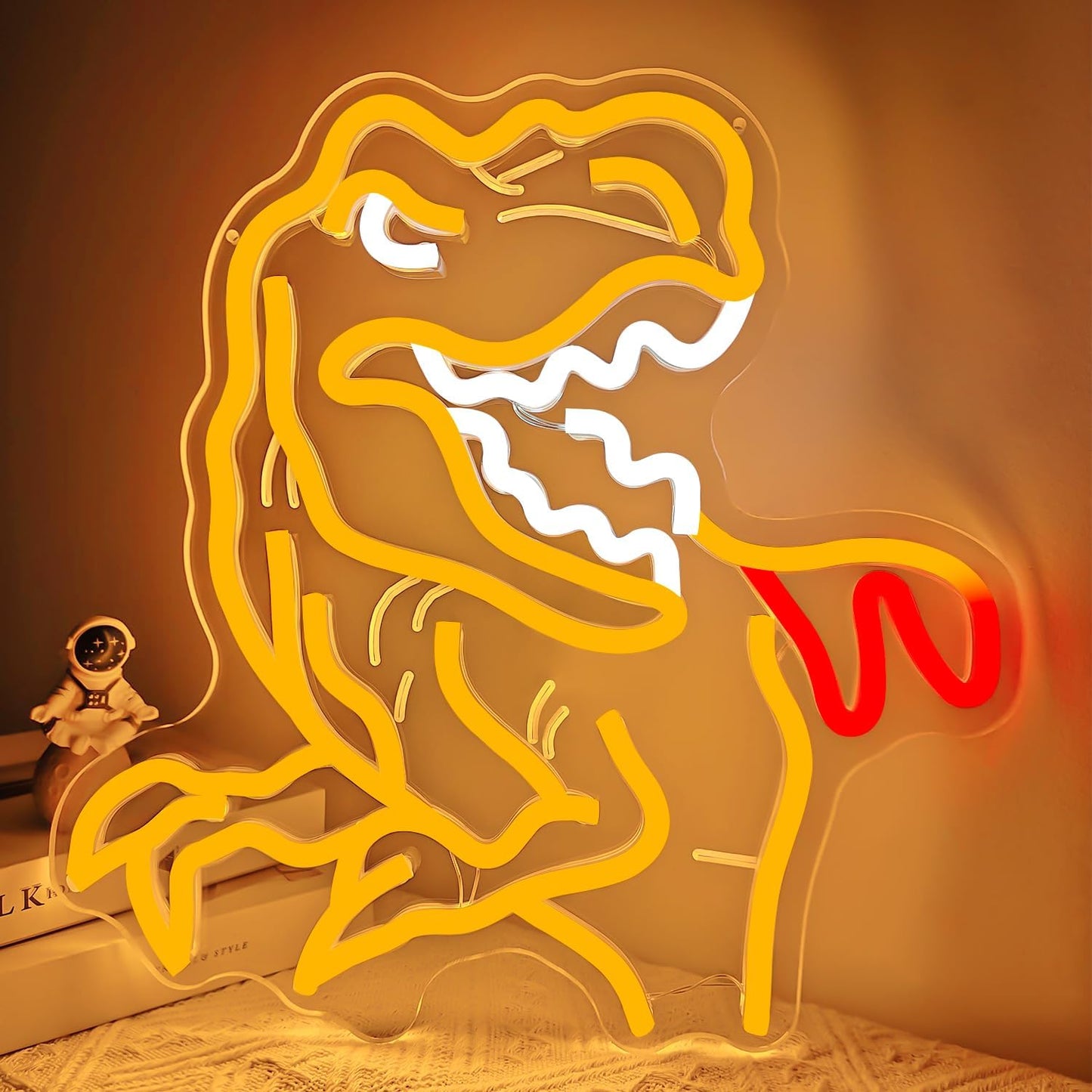 T-Rex dinosaur neon sign for kid’s room