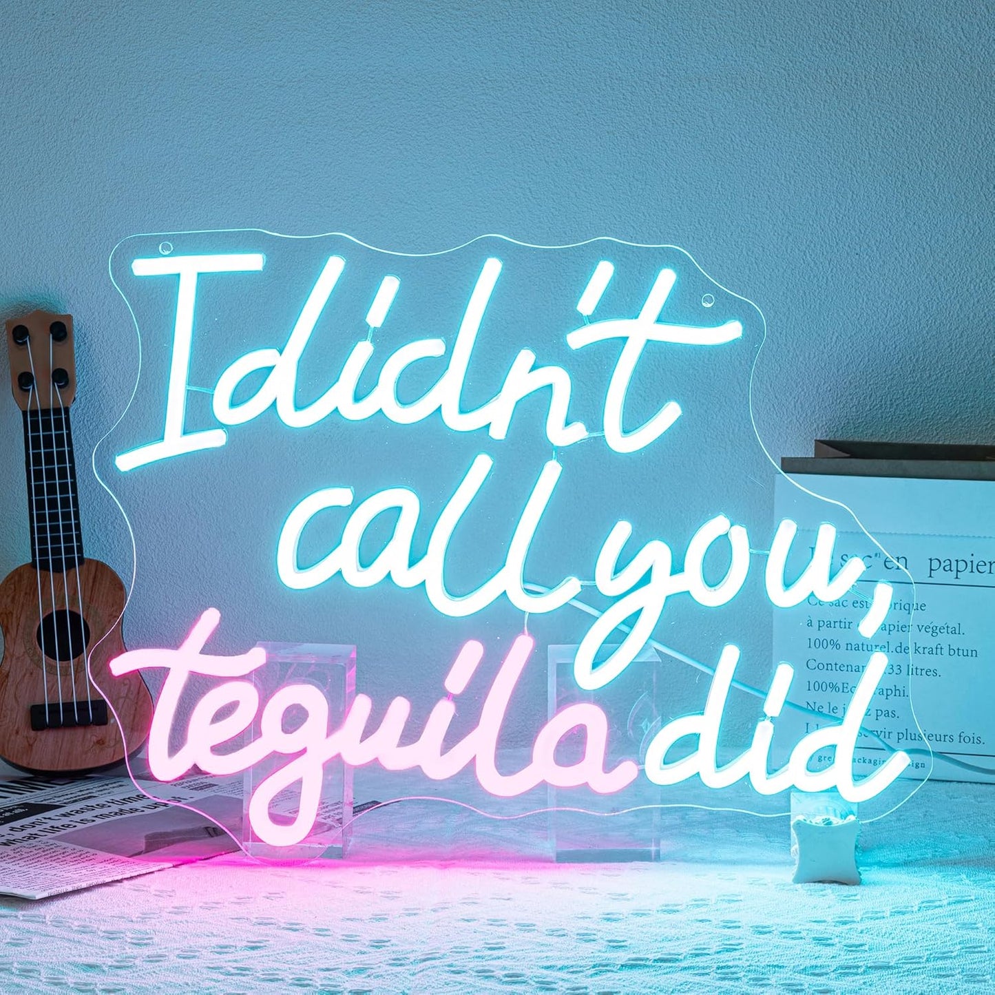 Funny tequila quote LED neon sign for bar wall