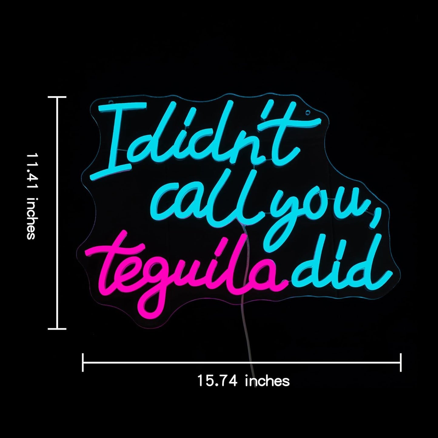 Funny tequila quote LED neon sign for bar wall