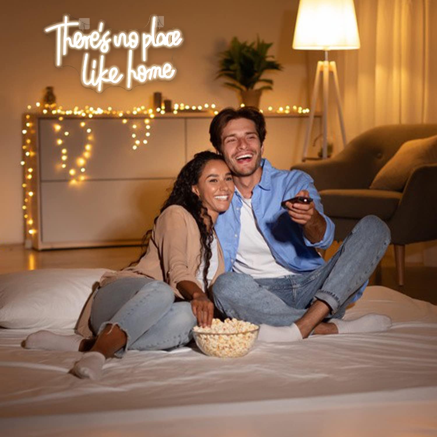 There is No Place Like Home Neon Sign - LED Wall Light for Home Decor, Living Room & Bedroom - Deen neon