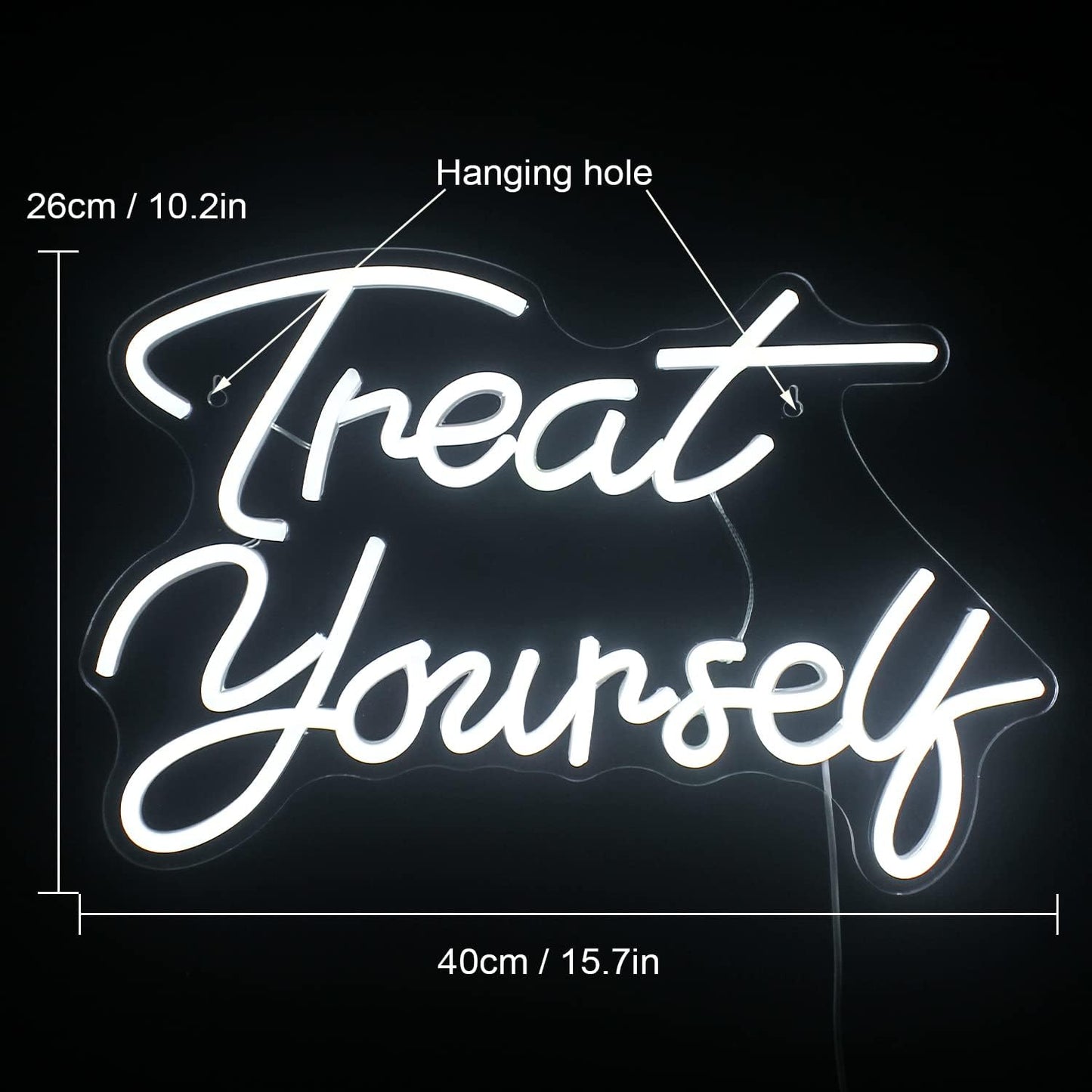 Treat Yourself" Neon Sign – LED Wall Light for Self-Care, Bedroom & Beauty Spaces - Deen neon
