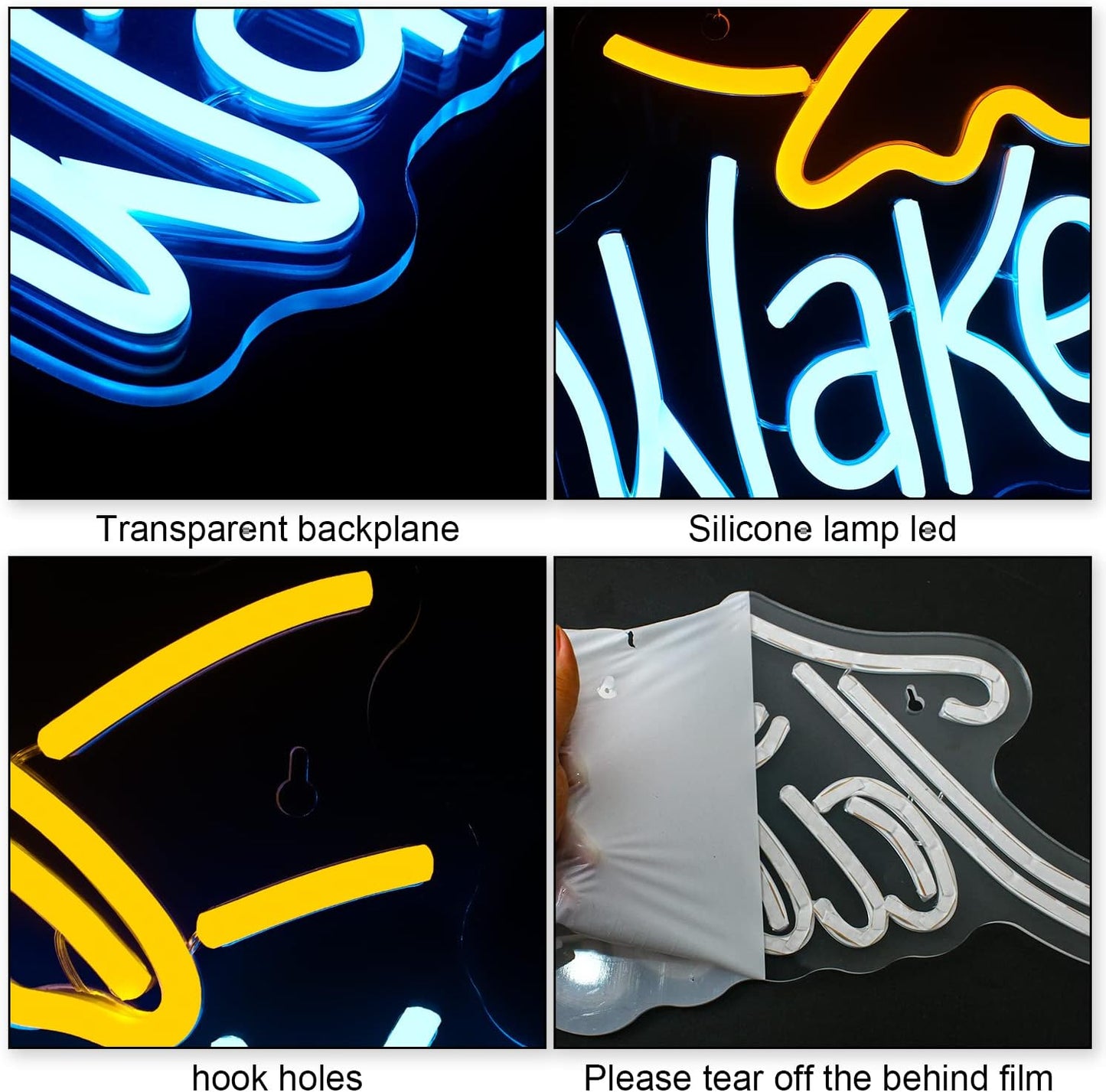 🌞 Wake and Bake Neon Sign – LED Wall Art for Kitchen, Café, and Bar - Deen neon