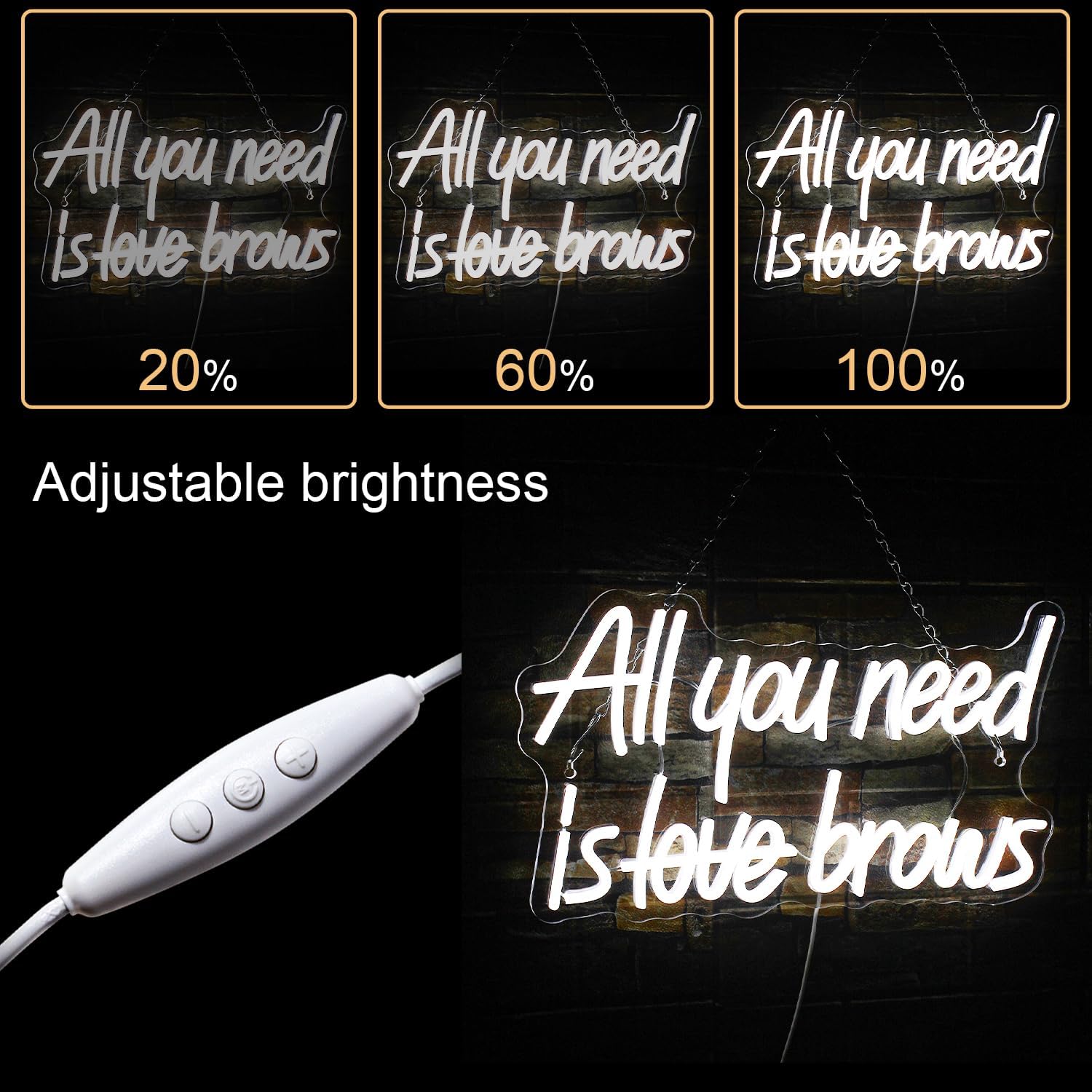 All You Need is Love Lashes Neon Sign - LED Light for Eyelash Salon & Beauty Decor - Deen neon