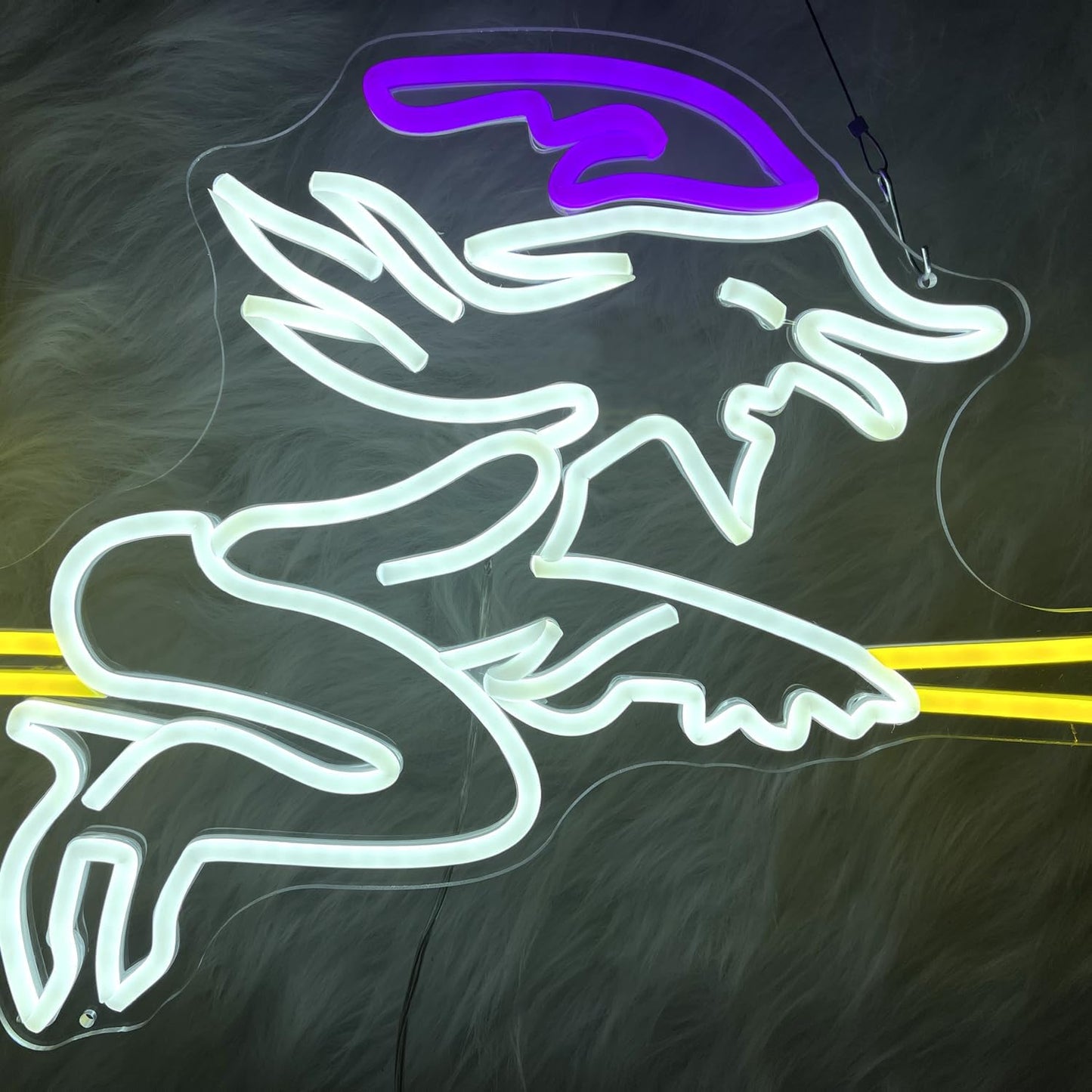 Witch on Broom Neon Sign – Halloween Decor LED Light