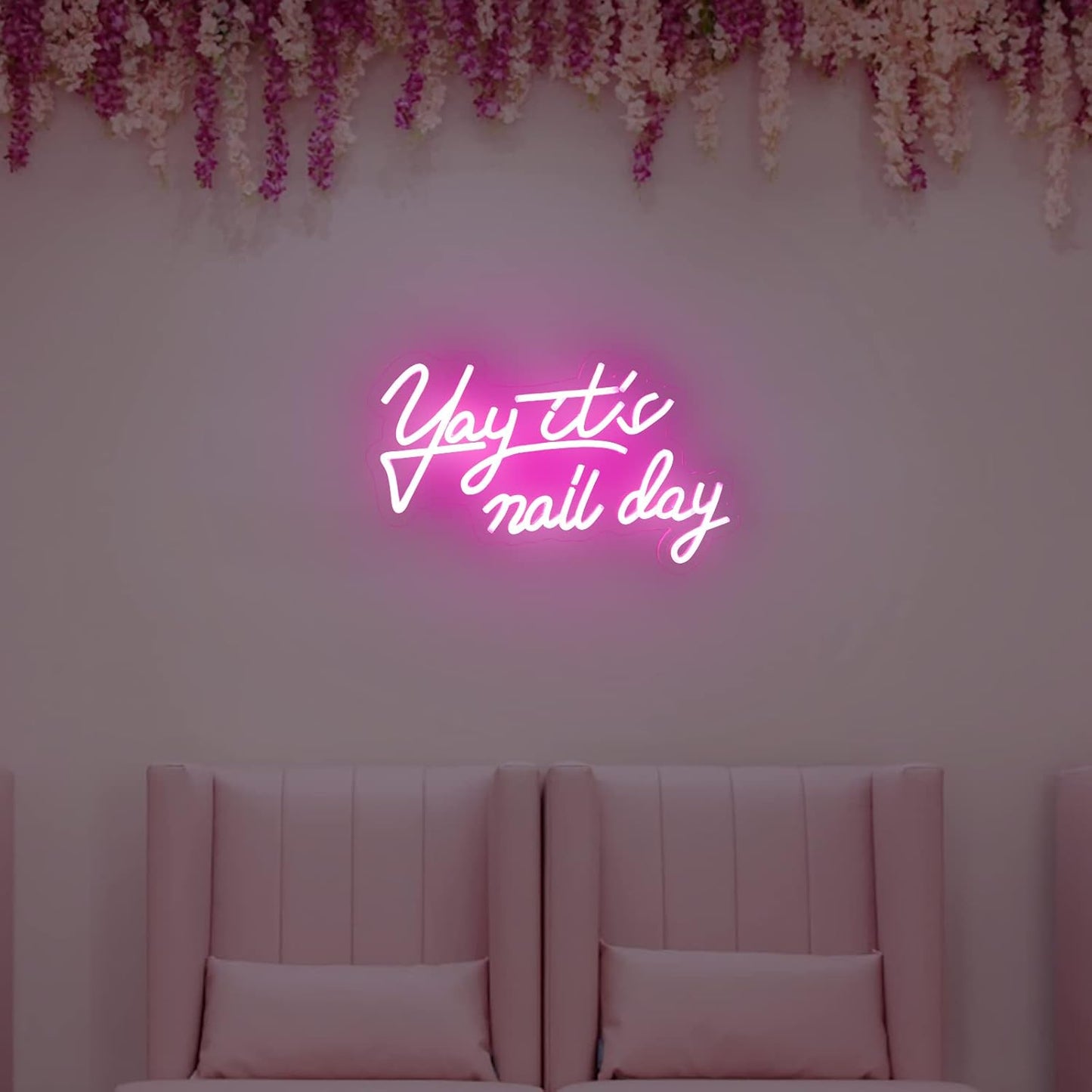 YAY IT’S NAIL DAY Neon Sign - LED Wall Decor for Nail Salons & Beauty Studios