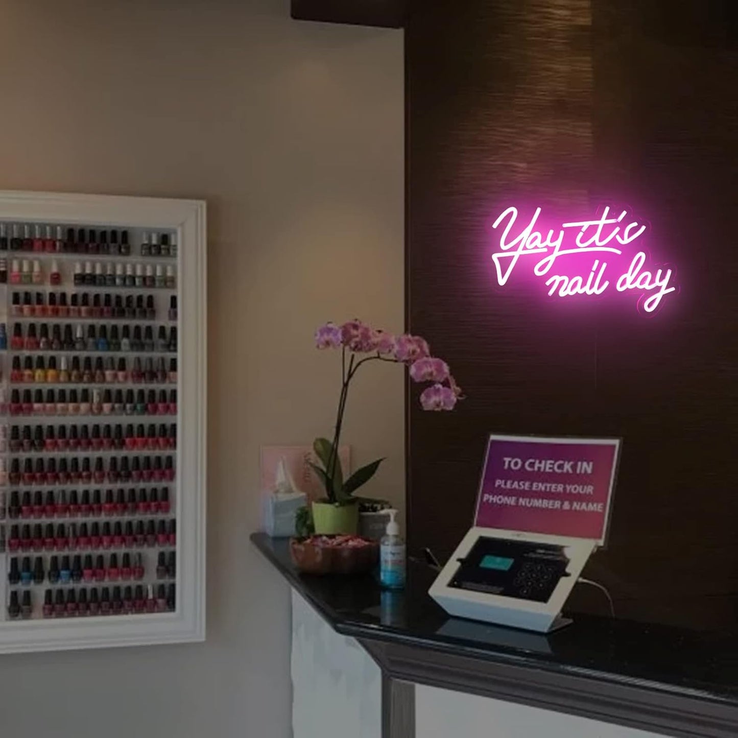 YAY IT’S NAIL DAY Neon Sign - LED Wall Decor for Nail Salons & Beauty Studios