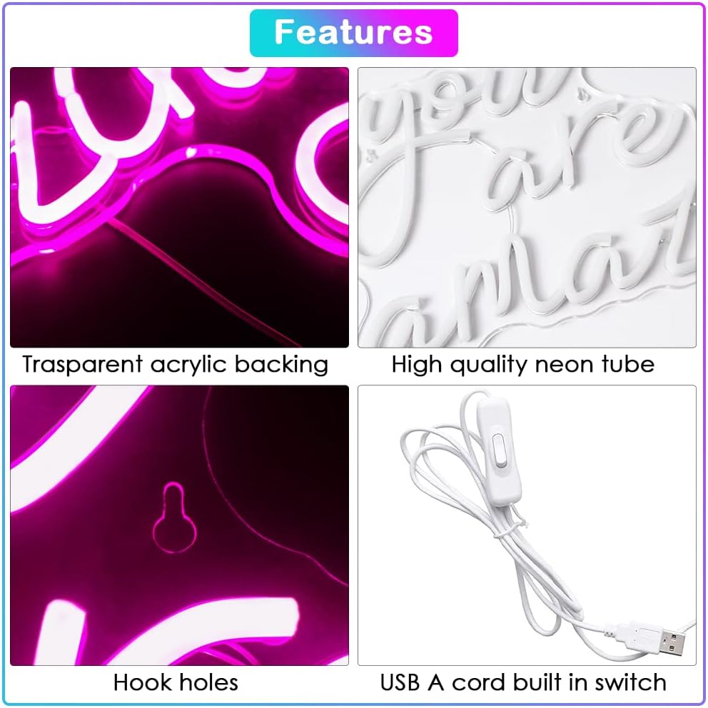 You Are Amazing Neon Sign - LED Light for Inspirational Home & Bedroom Decor - Deen neon