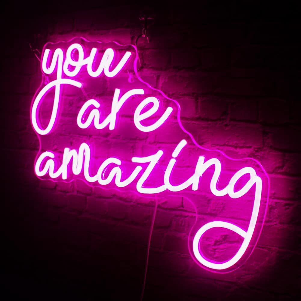 You Are Amazing Neon Sign - LED Light for Inspirational Home & Bedroom Decor - Deen neon