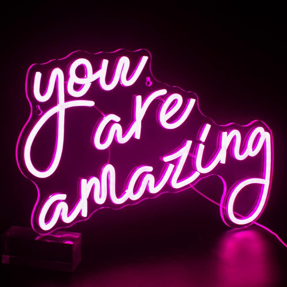 You Are Amazing Neon Sign - LED Light for Inspirational Home & Bedroom Decor - Deen neon