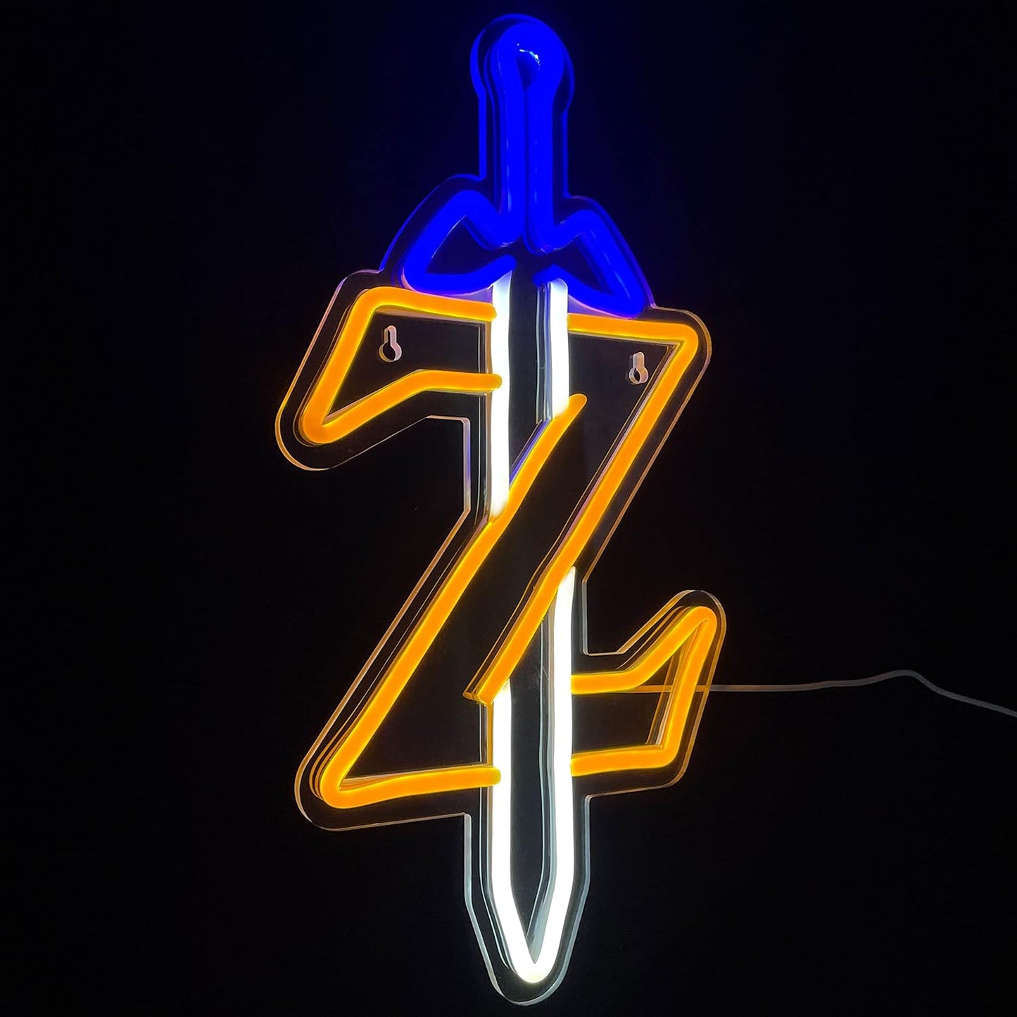 Zelda sword and Z neon sign – LED gaming wall light for gamers and collectors