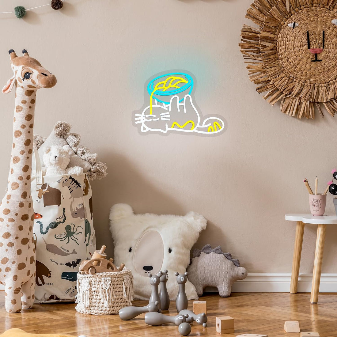 Purrfectly Noodled: The Cat Noodle Neon Sign That’s Taking Cozy Chaos to a Whole New Level