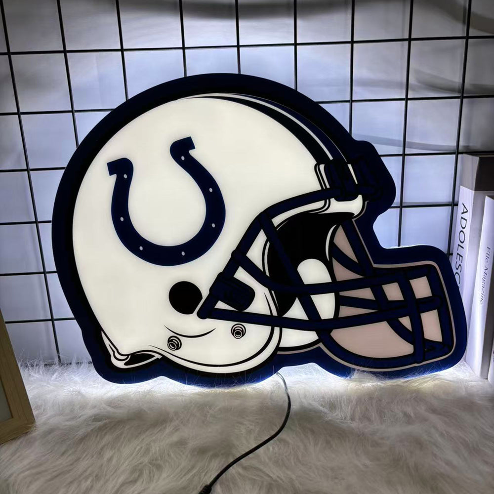 Game Day Glow: Football Helmet Neon Sign That Lights Up Any Space