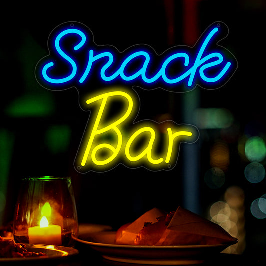 Snack bar Neon Signs for Wall Decor, Barber Neon Lights Led Business Signs Suitable for Hair Salon Barber Art Decor Gift for Family, Friends and Boys, 16.73 * 10.4In - Deen neon