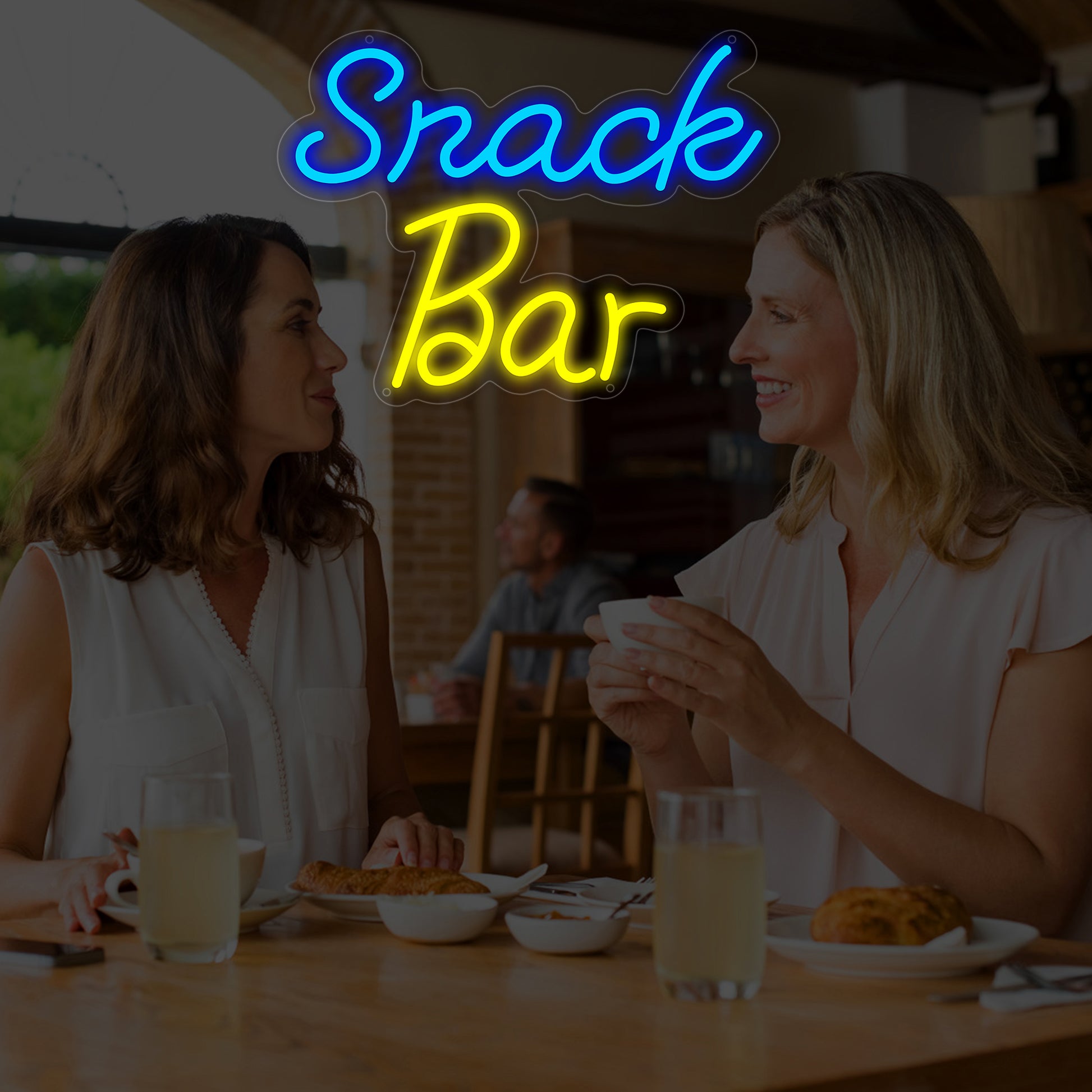 Snack bar Neon Signs for Wall Decor, Barber Neon Lights Led Business Signs Suitable for Hair Salon Barber Art Decor Gift for Family, Friends and Boys, 16.73 * 10.4In - Deen neon