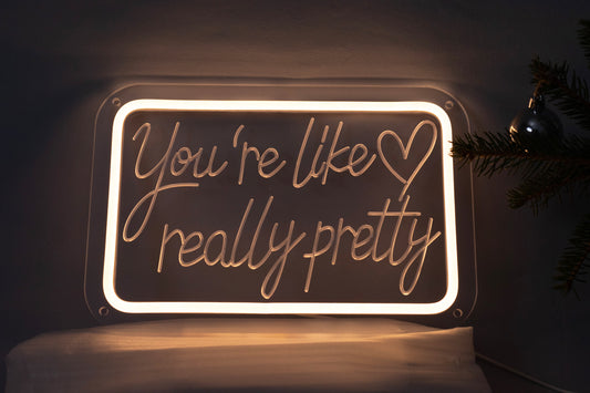 You are like really pretty Neon sign,1st Birthday Neon Light with USB Interefece,One Led Light for Birthday Party,Gifts,Baby Decor,Wedding - Deen neon