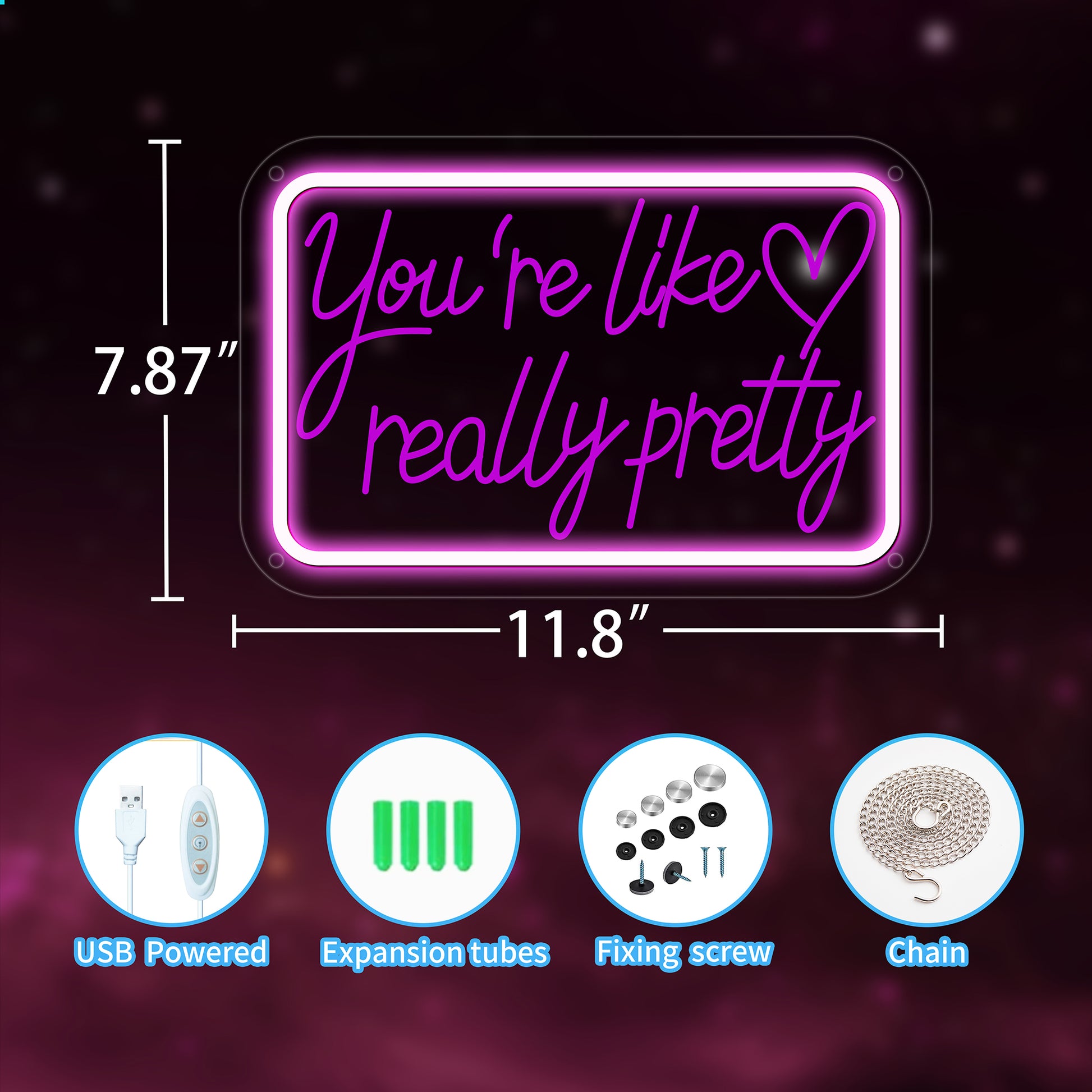 You are like really pretty Neon sign,1st Birthday Neon Light with USB Interefece,One Led Light for Birthday Party,Gifts,Baby Decor,Wedding - Deen neon